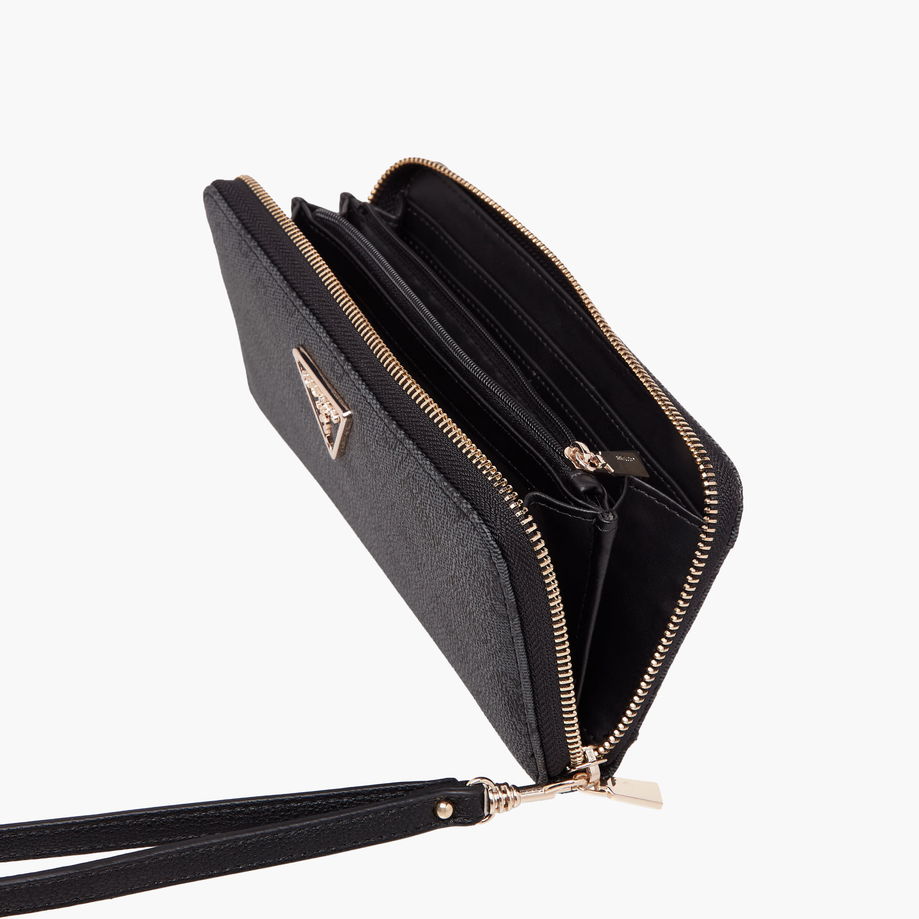 Guess Monogram Textured Wallet with Wristlet Strap-women-bagsandwallets-wallets-image-5