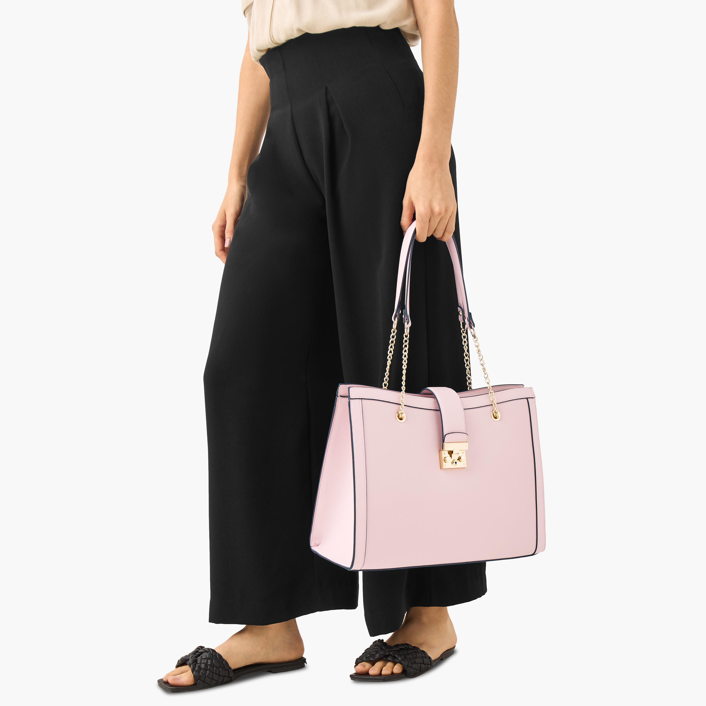 شنطة توتي بارزة الملمس بمقابض سلسلة من ساشا-women-bagsandwallets-handbags-image-8
