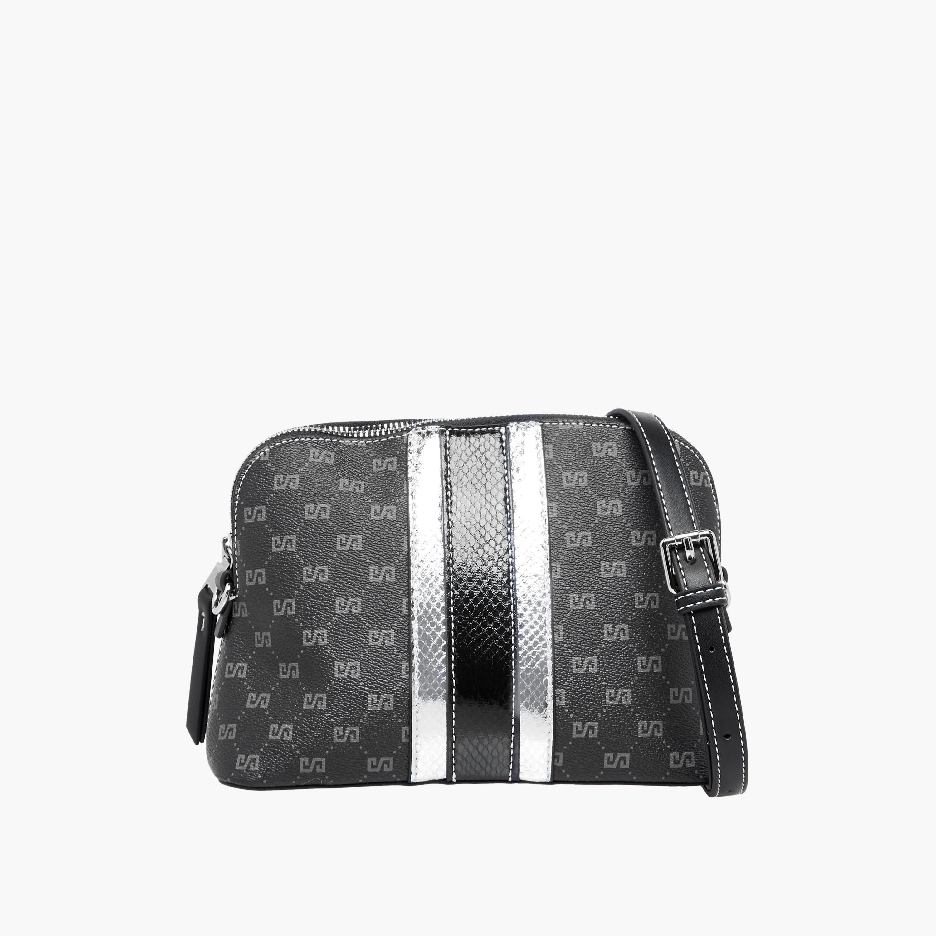 Sasha Tia Monogram Print Crossbody Bag with Adjustable Strap-women-bagsandwallets-handbags-image-1