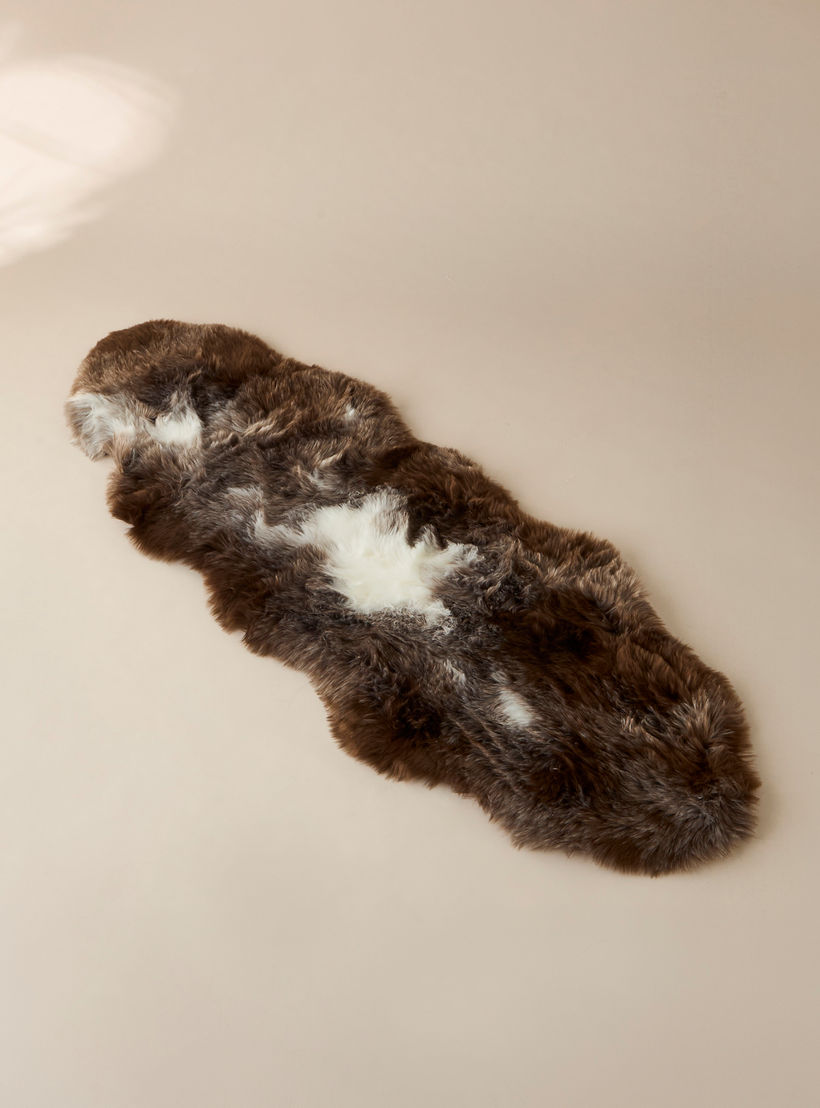 Faux Fur Jacquard Rug - 60x180 cms-household-rugsandcarpets-rugs-image-1