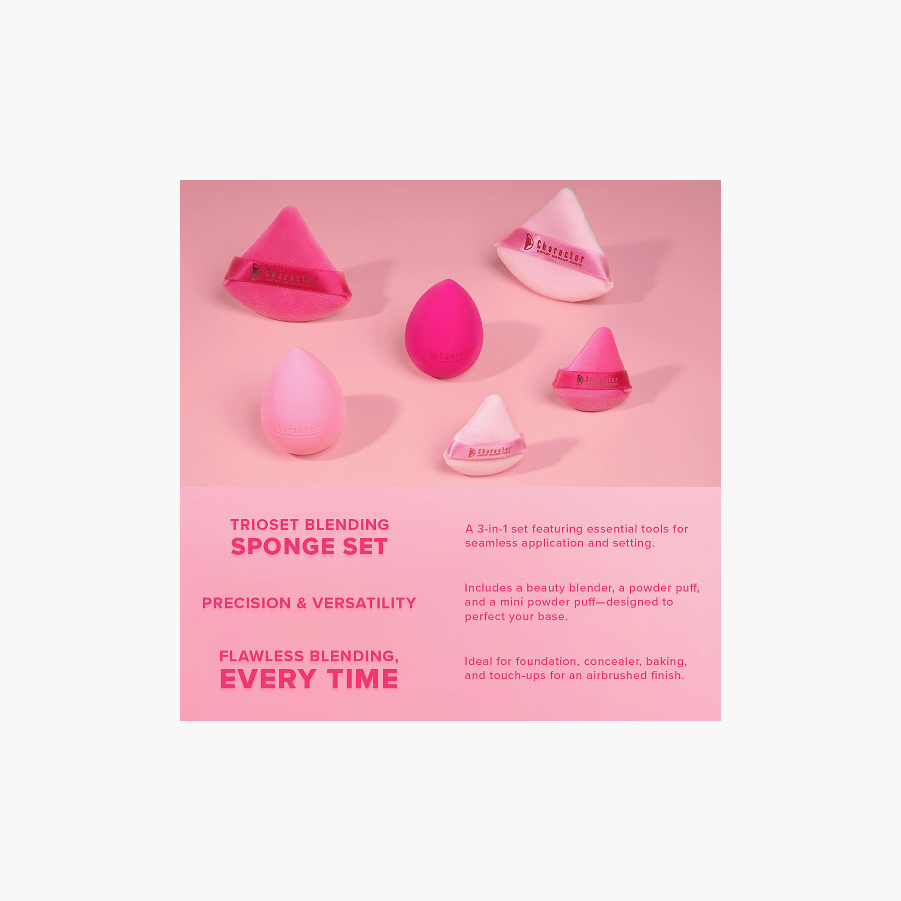 Character Cosmetics Trioset Blending Sponge Set-beautyandpersonalcare-makeup-lips-lipsticks-image-1