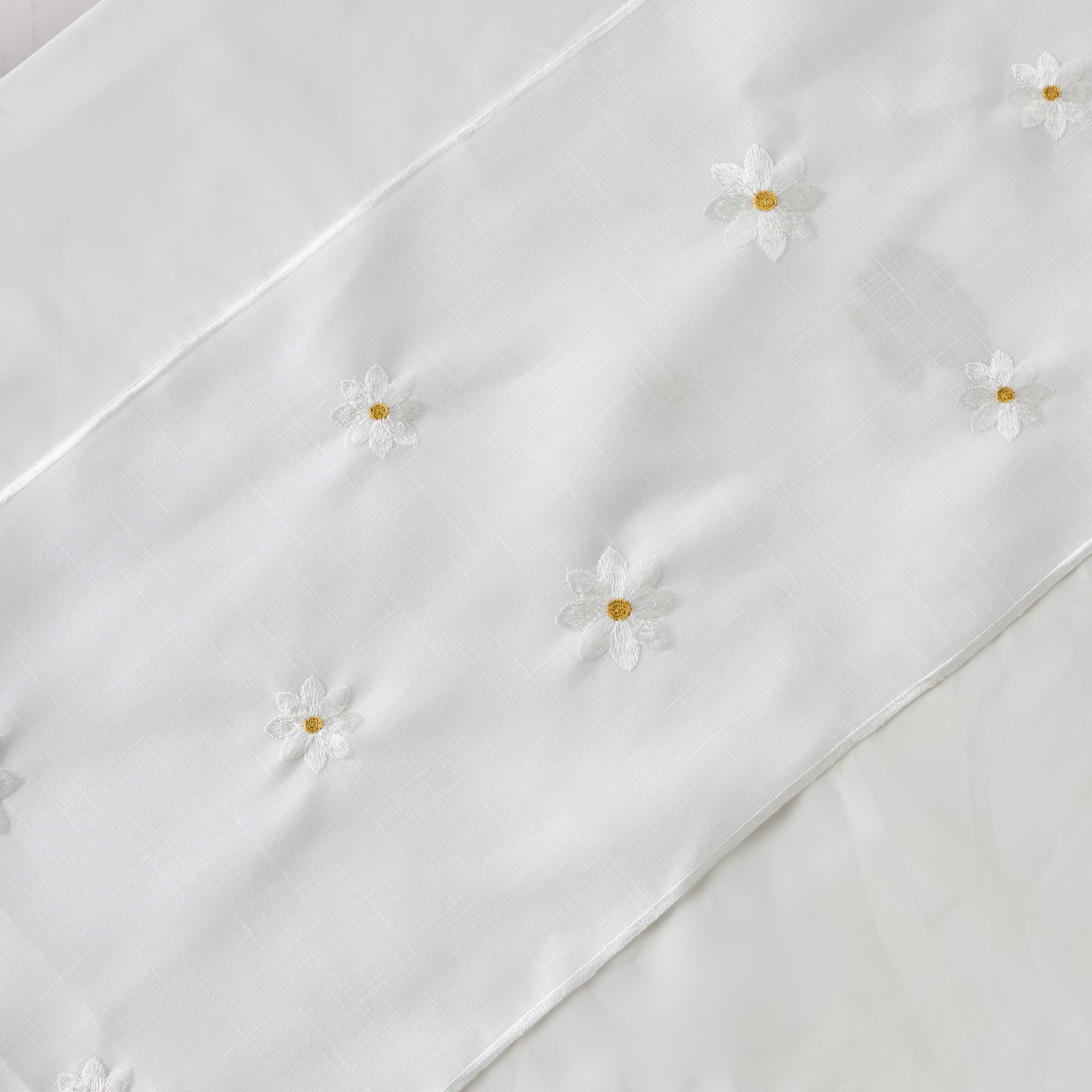 Daisy Embroidered Table Runner - 180x35 cms-household-dining-tablelinen-runnersandtablecovers-image-3