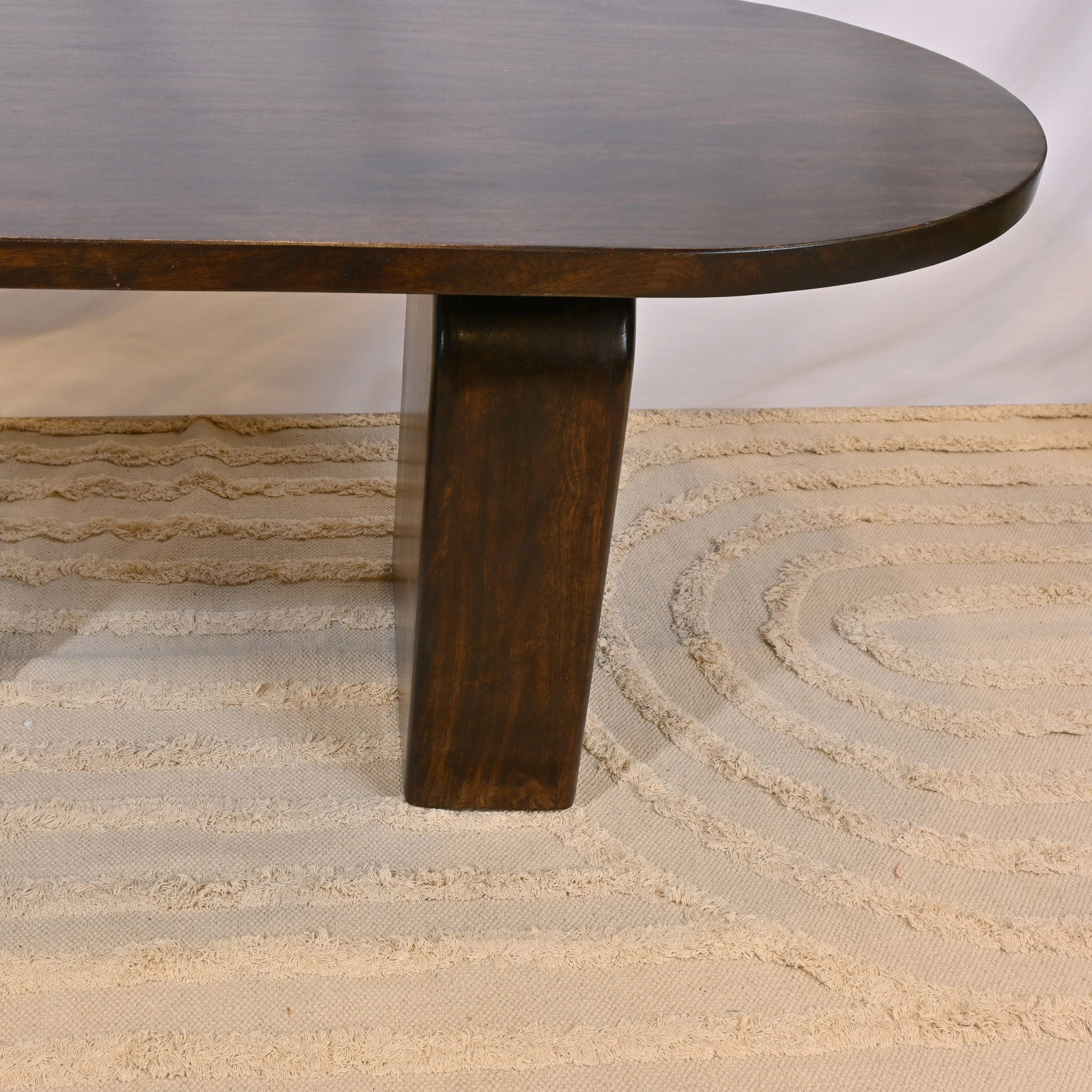 طاولة قهوة بيضاوية بسطح خشبي من لايف ستايل - 40×60 سم-furniture-livingroom-coffeetables-image-3