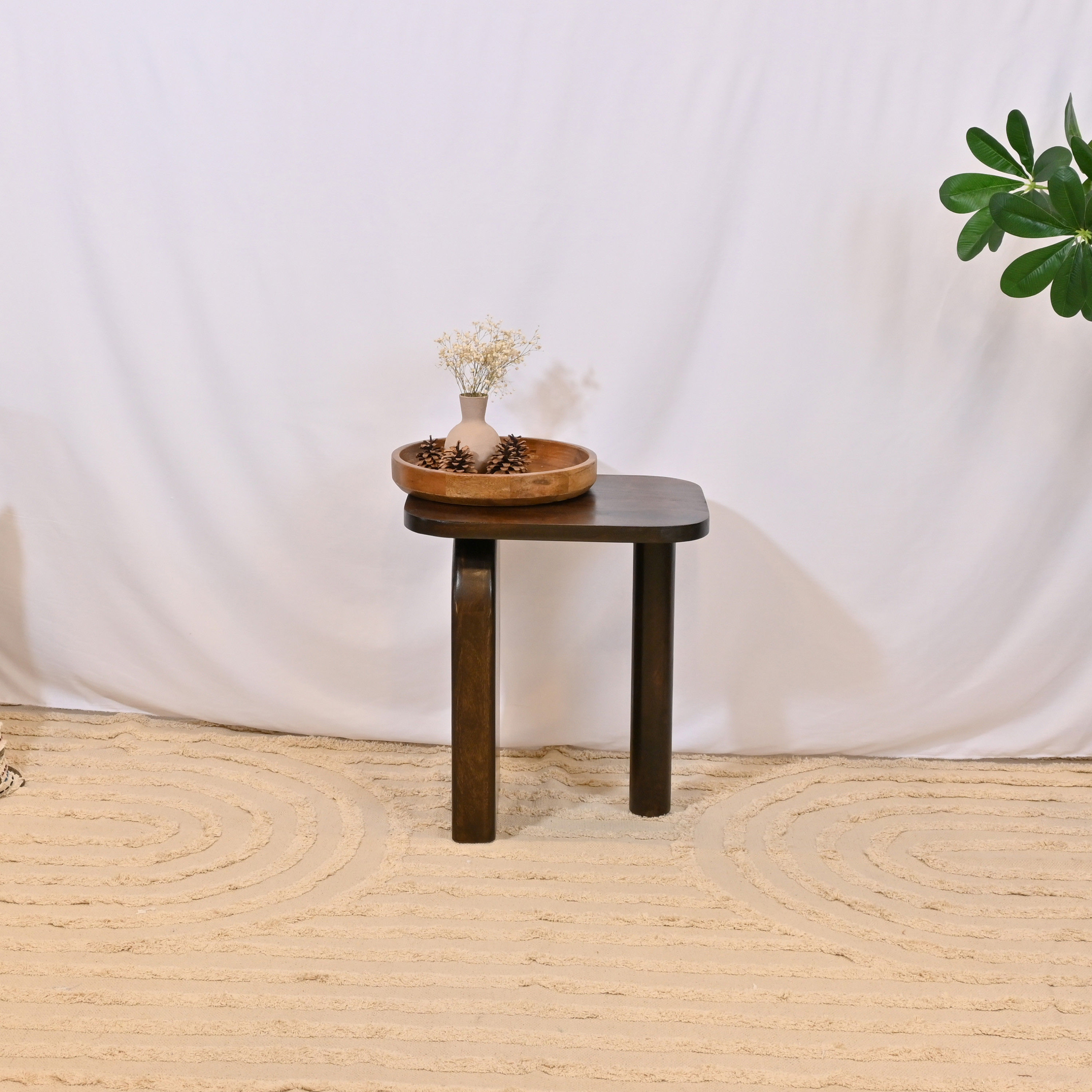 Crafted by Lifestyle Square Wooden Top Accent Table - 60x60x50 cms-furniture-livingroom-sideandendtables-image-1