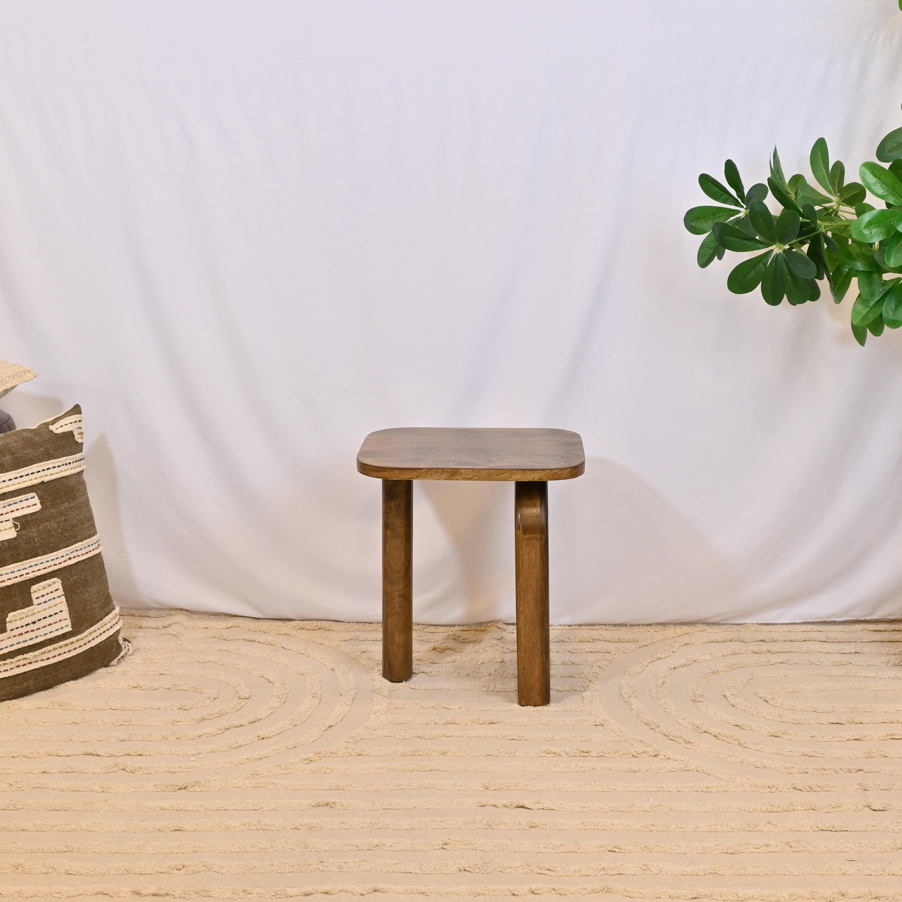 طاولة جانبية مربعة بسطح خشبي من لايف ستايل - 60×60×50 سم-furniture-livingroom-sideandendtables-image-2