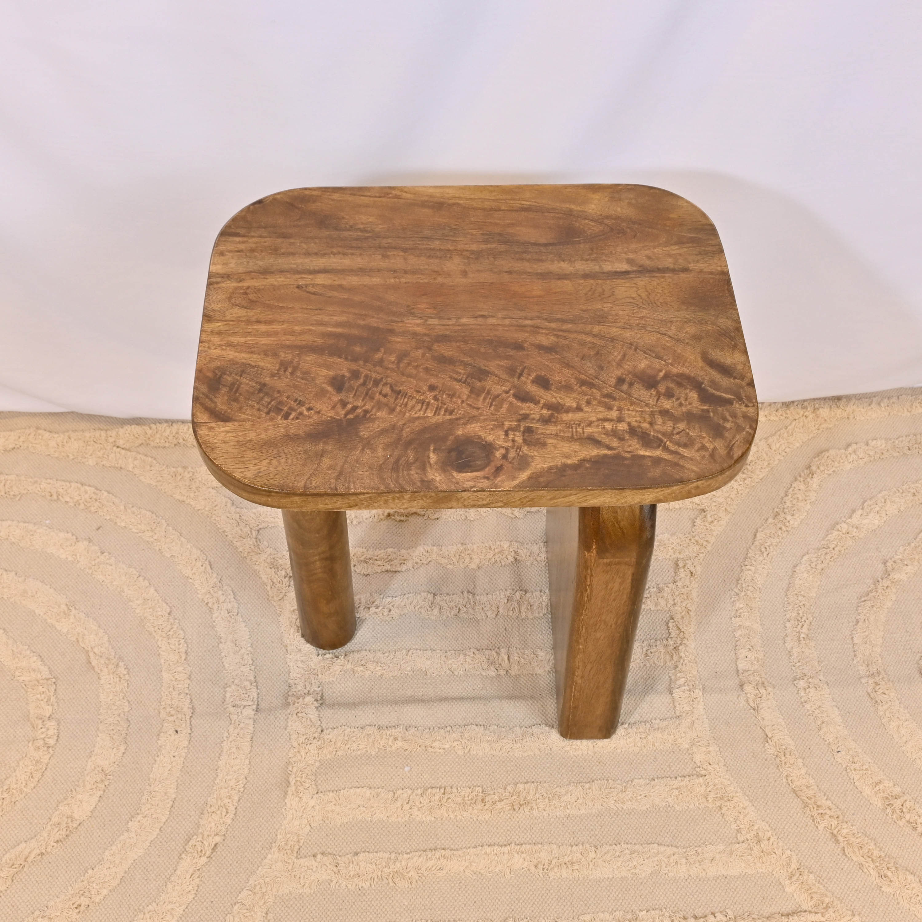 Crafted by Lifestyle Square Wooden Top Accent Table - 60x60x50 cms-furniture-livingroom-sideandendtables-image-3