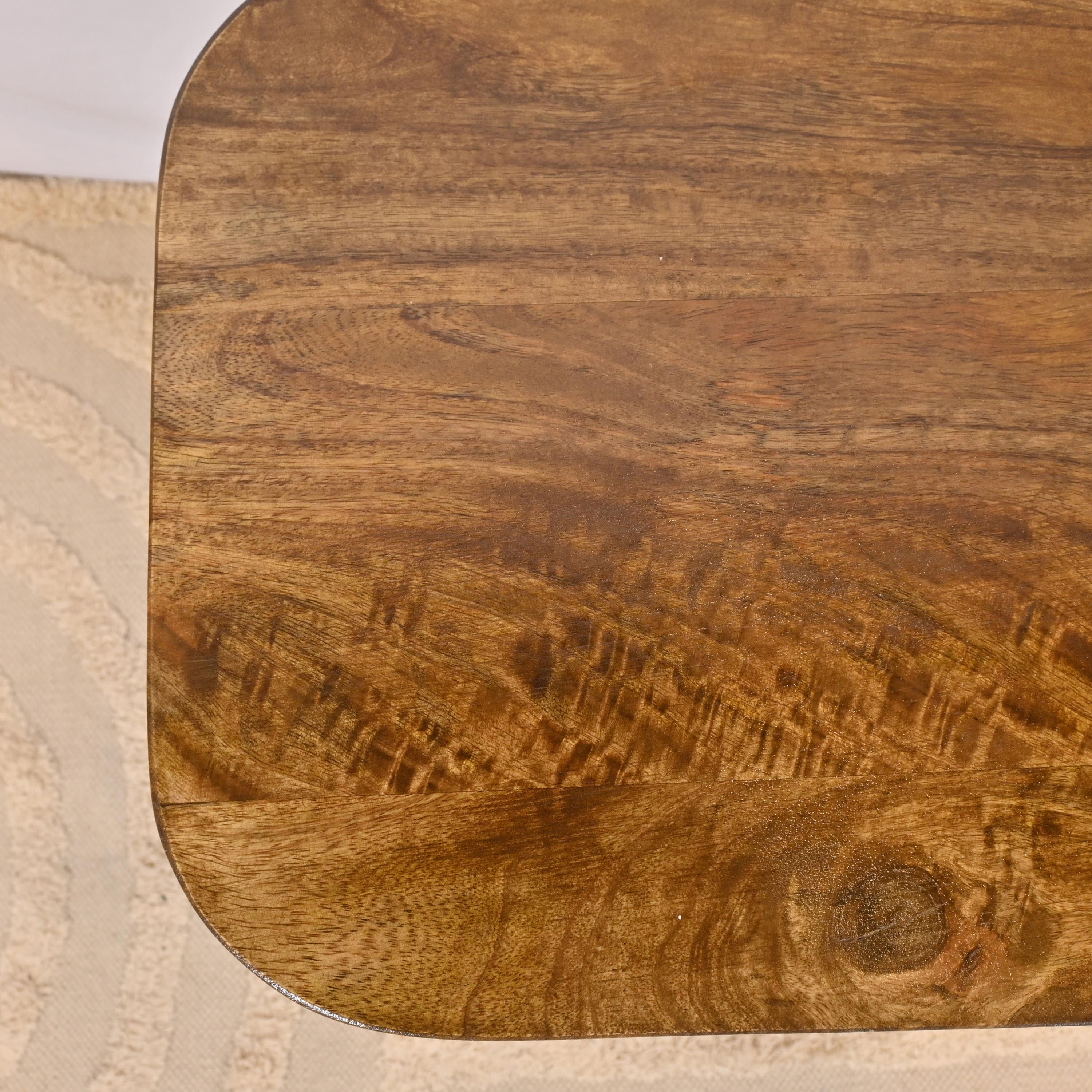 Crafted by Lifestyle Square Wooden Top Accent Table - 60x60x50 cms-furniture-livingroom-sideandendtables-image-5