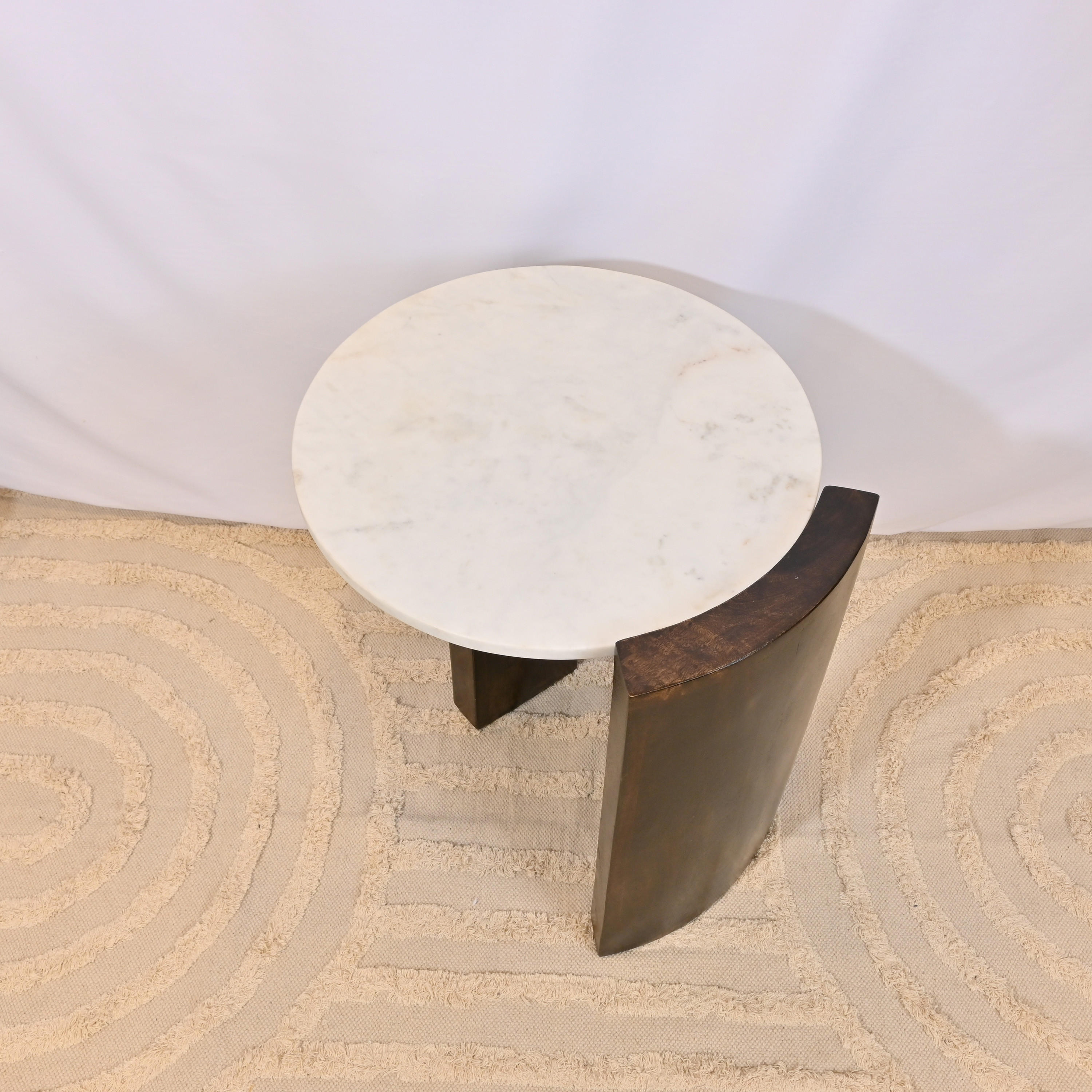طاولة زينة مربعة بسطح خشب من لايف ستايل - 45x35x50 سم-furniture-livingroom-sideandendtables-image-3