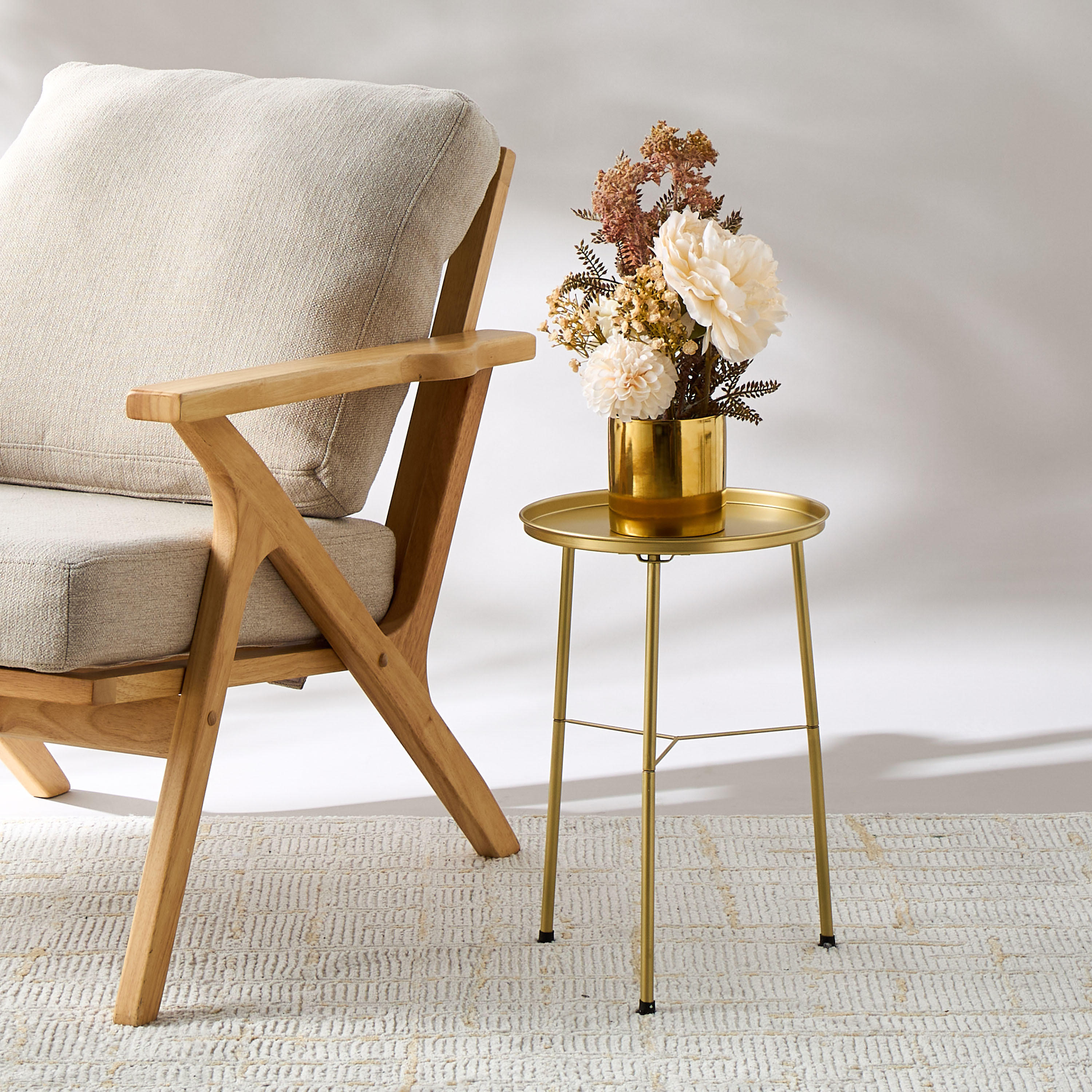 Metallic Side Table - 29x29x46 cms-furniture-livingroom-sideandendtables-image-1