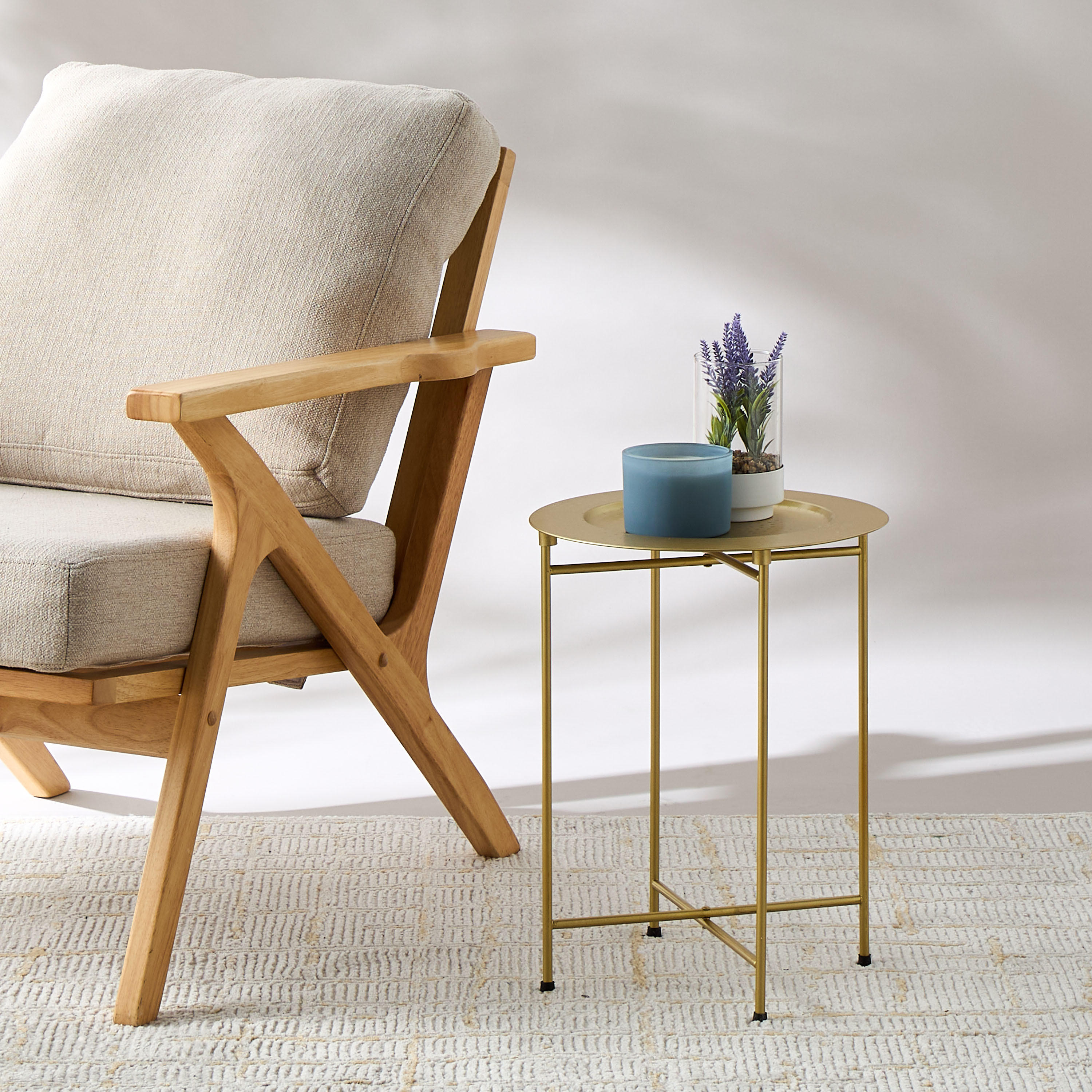 طاولة جانبية مستديرة بارزة الملمس - 36x46 سم-furniture-livingroom-sideandendtables-image-2