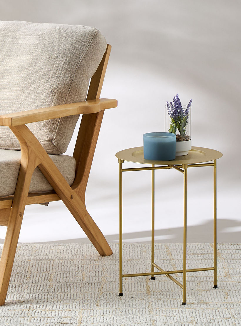 طاولة جانبية مستديرة بارزة الملمس - 36x46 سم-furniture-livingroom-sideandendtables-image-2