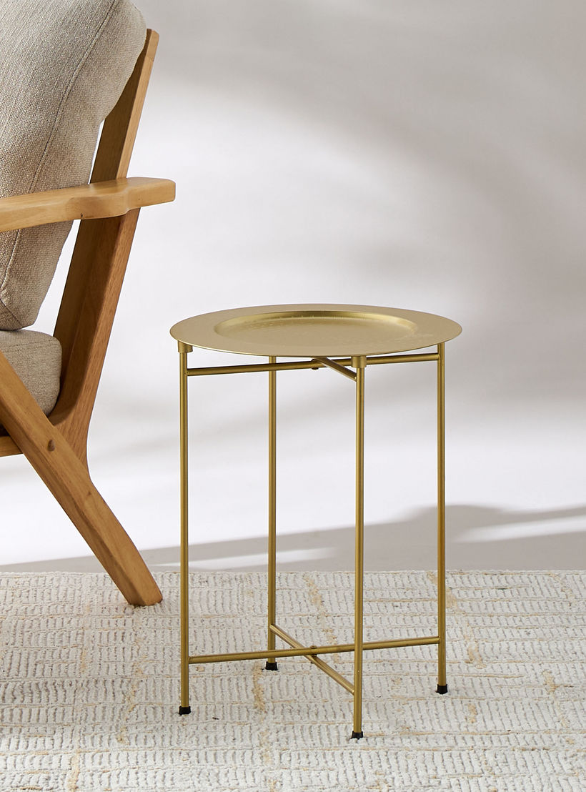 طاولة جانبية مستديرة بارزة الملمس - 36x46 سم-furniture-livingroom-sideandendtables-image-3