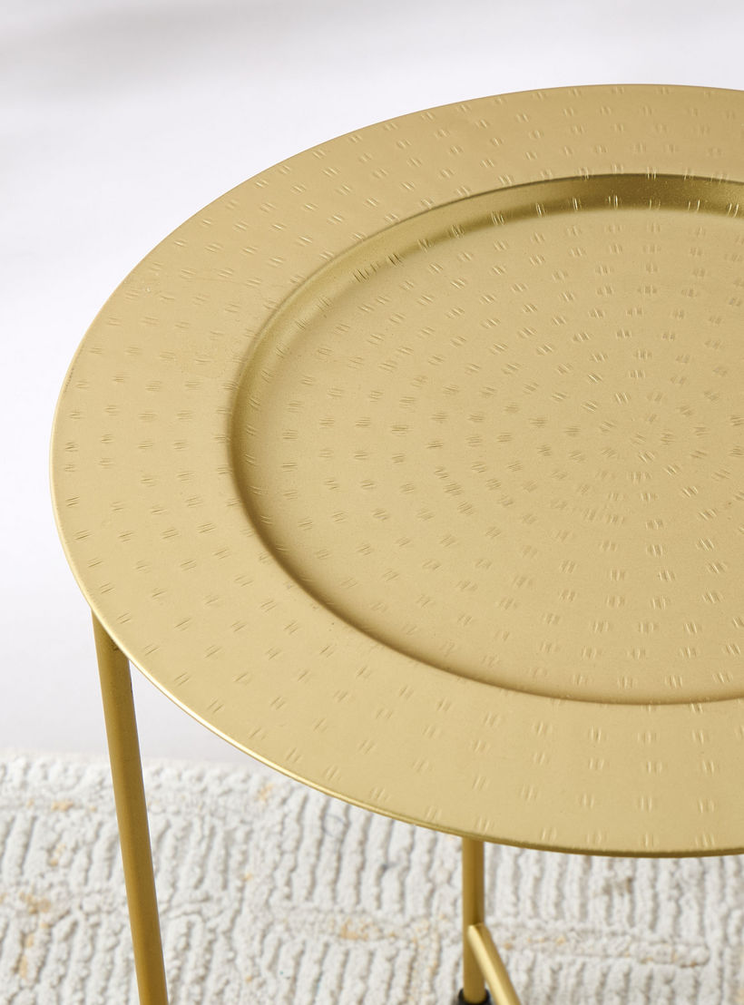 طاولة جانبية مستديرة بارزة الملمس - 36x46 سم-furniture-livingroom-sideandendtables-image-4