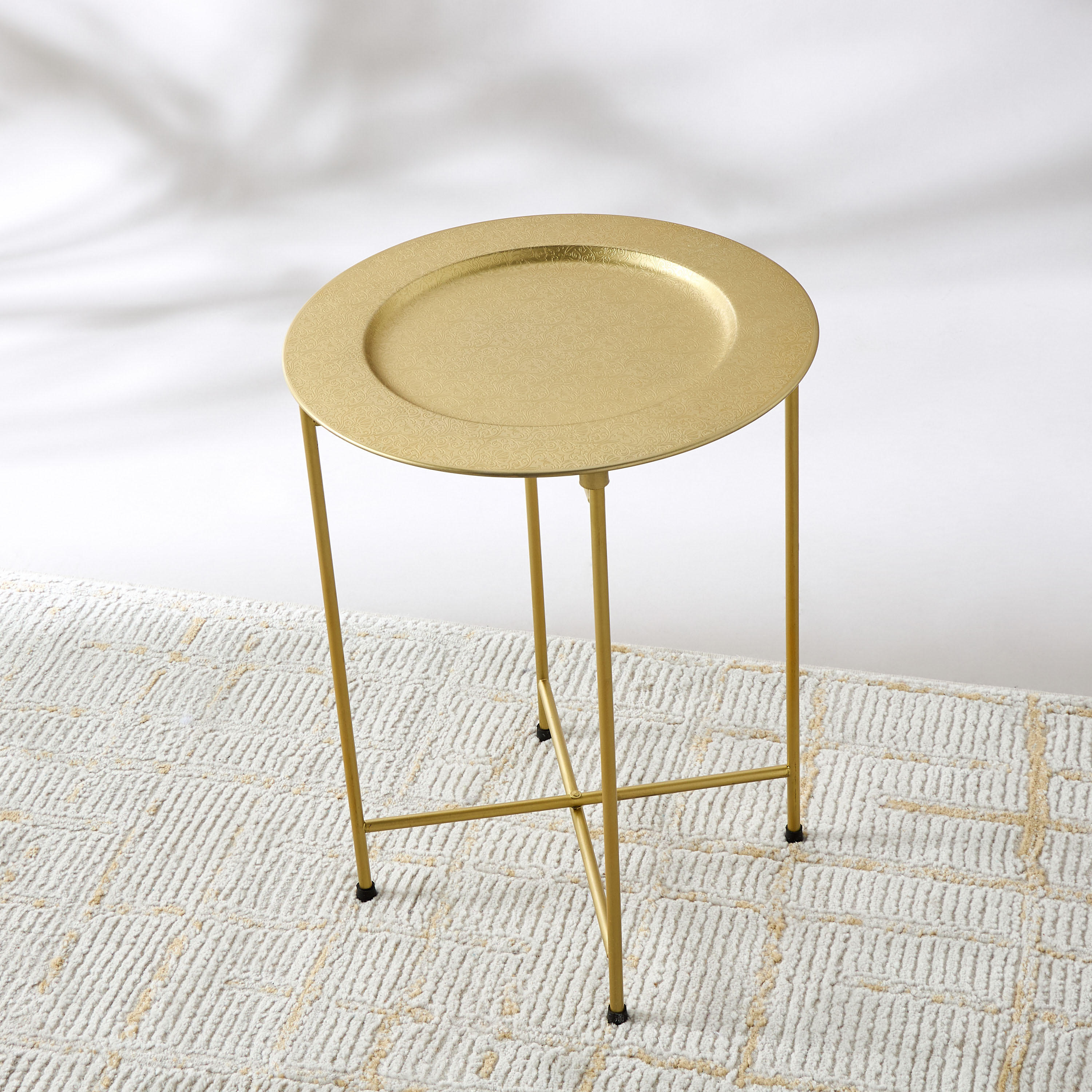 Metallic Side Table - 36x36x46 cms-furniture-livingroom-sideandendtables-image-1