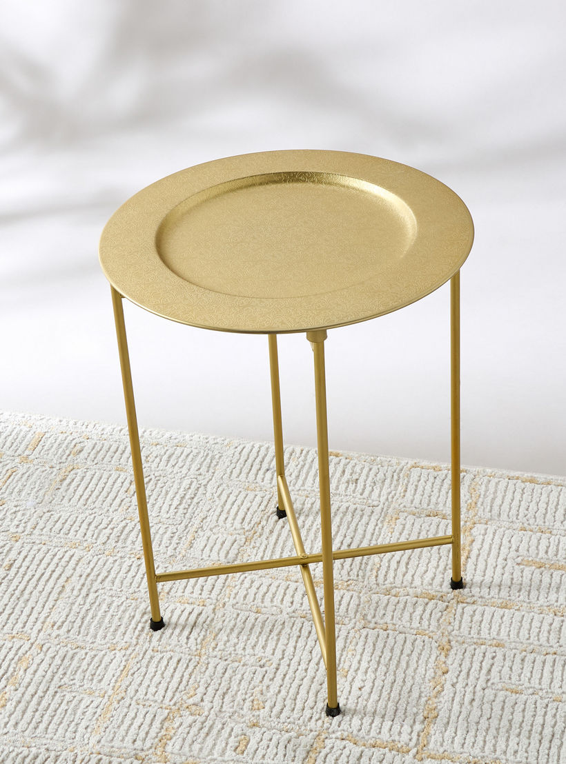 Metallic Side Table - 36x36x46 cms-furniture-livingroom-sideandendtables-image-1