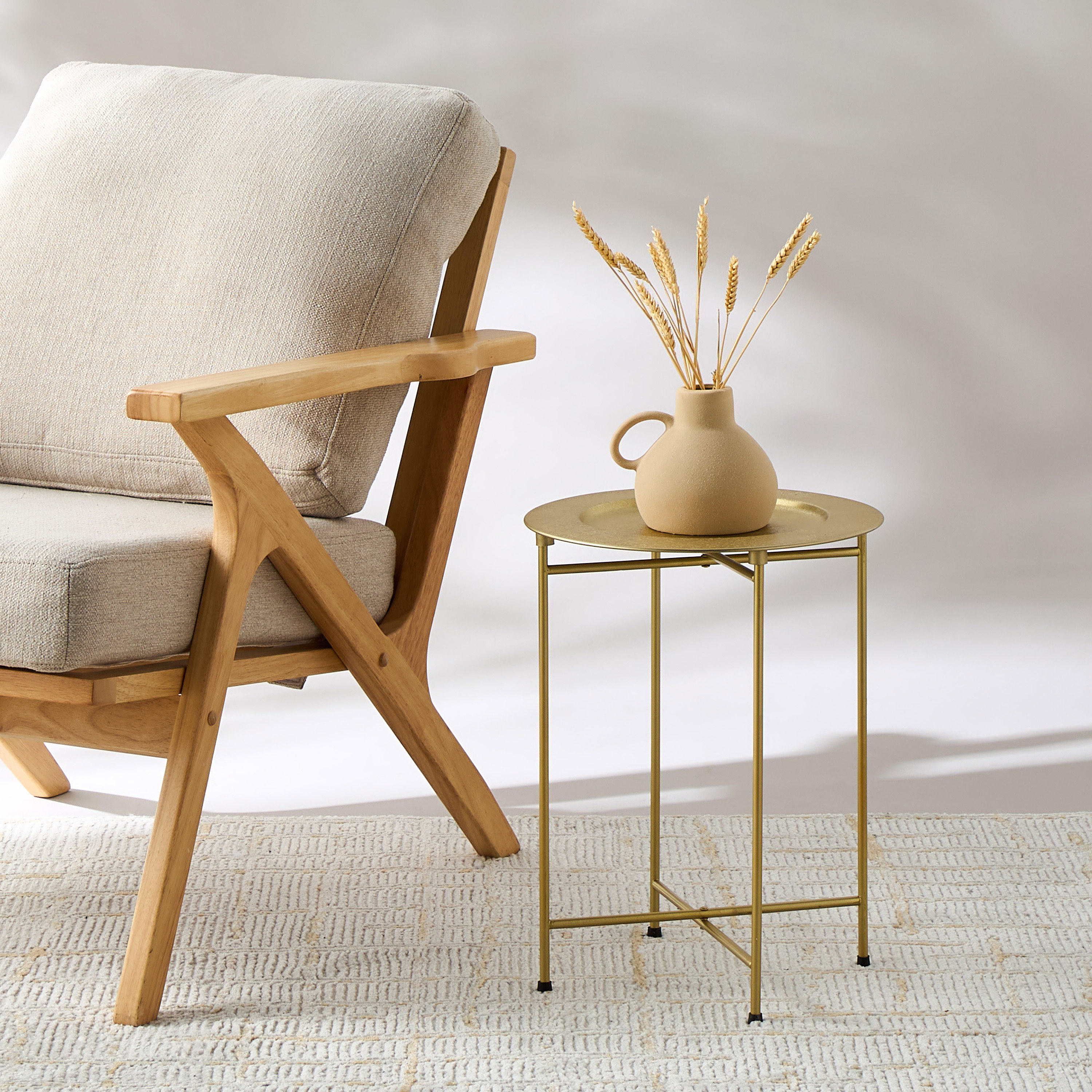 Metallic Side Table - 36x36x46 cms-furniture-livingroom-sideandendtables-image-2