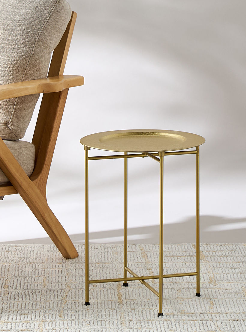 Metallic Side Table - 36x36x46 cms-furniture-livingroom-sideandendtables-image-3