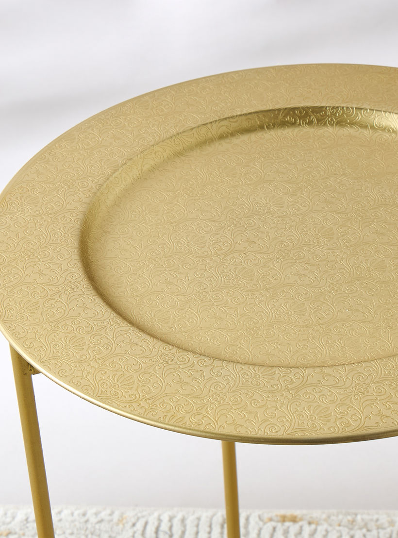 Metallic Side Table - 36x36x46 cms-furniture-livingroom-sideandendtables-image-4