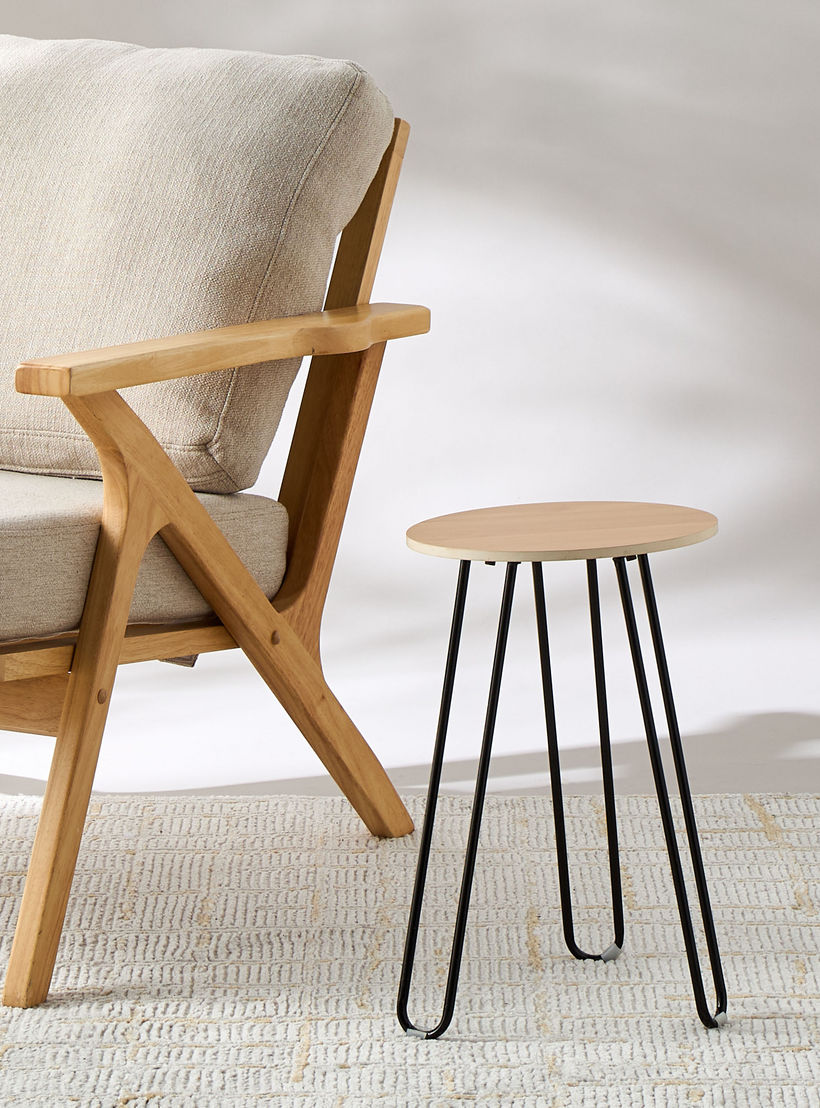 طاولة جانبية مستديرة بأرجل رفيعة شكل دبابيس الشعر - 29x46 سم-furniture-livingroom-sideandendtables-image-3