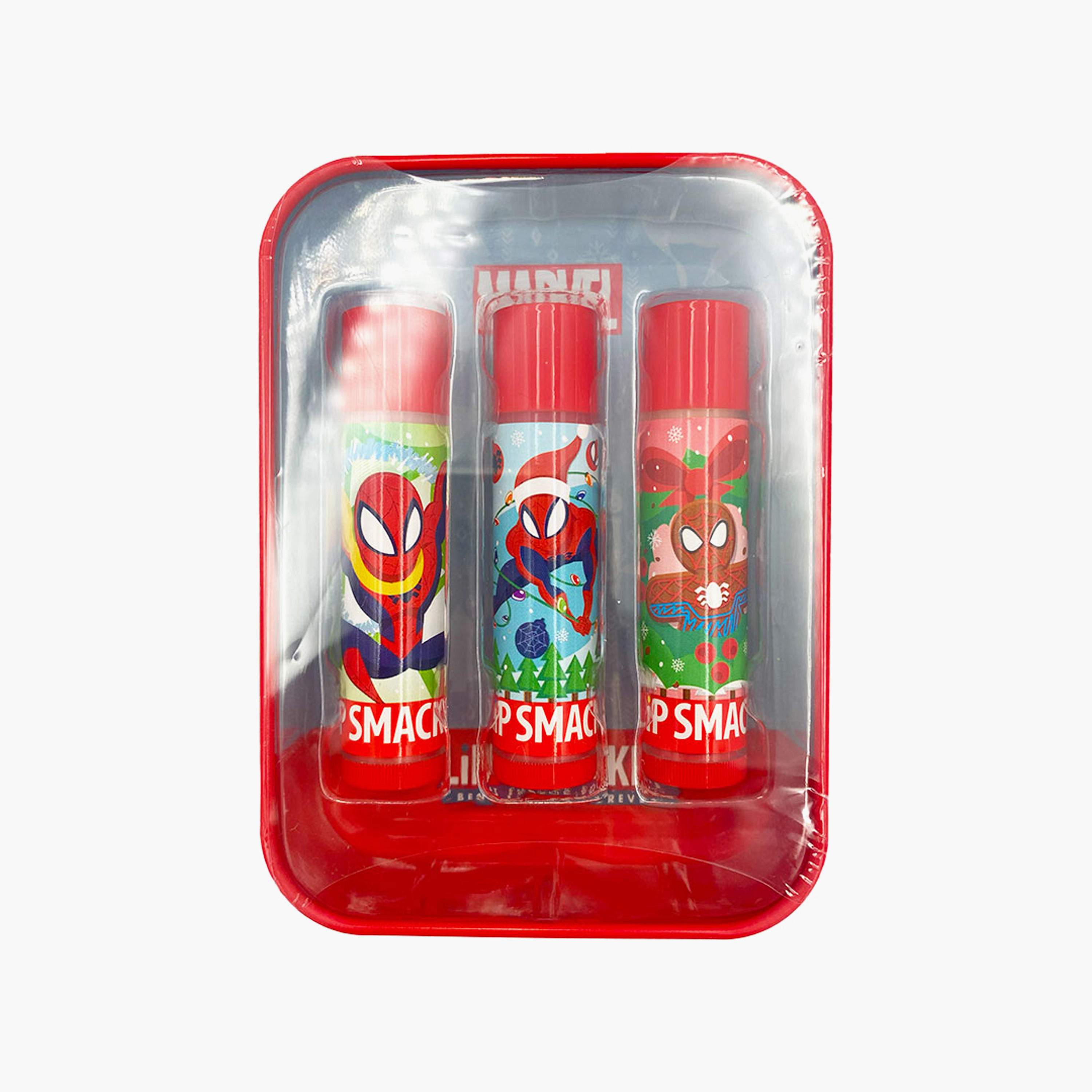 Lip Smacker 3-Piece Spider-Man Lip Balm Set-beautyandpersonalcare-skin-lipcare-lipbalm-image-1