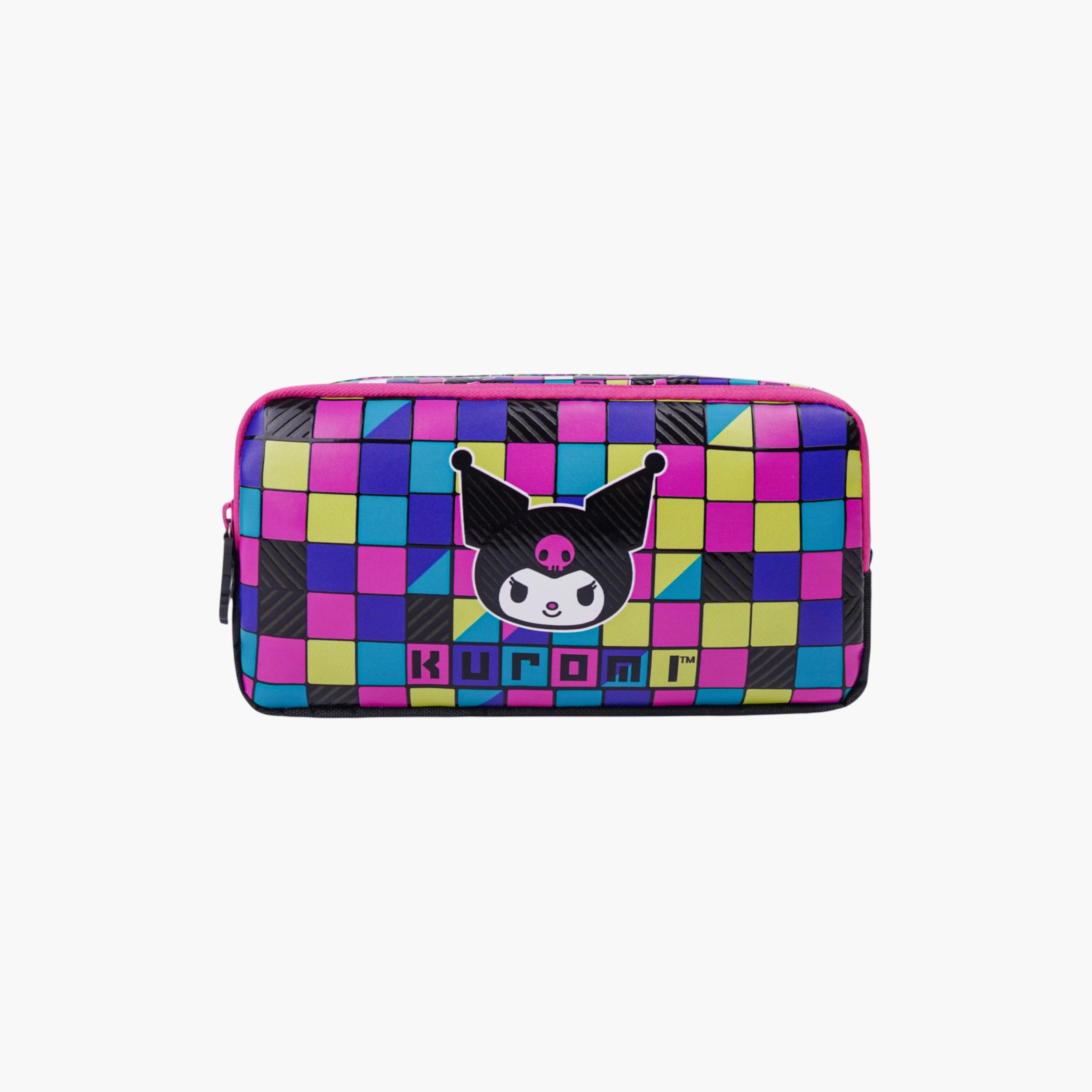 مقلمة بطبعات كورومي بقسمين تخزين وسحاب إغلاق من سانريو-school-stationery-pencilcases-image-1