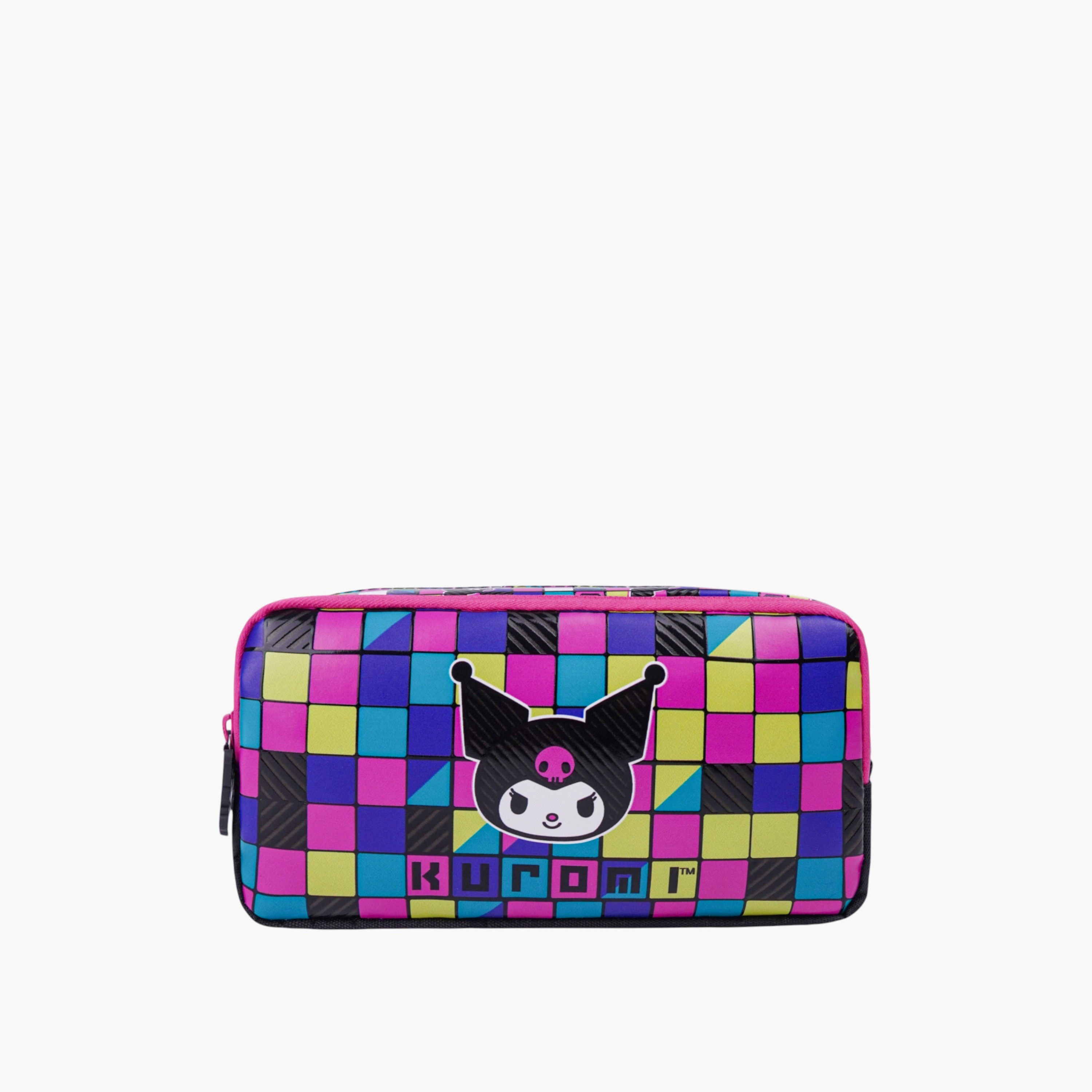 مقلمة بطبعات كورومي بقسمين تخزين وسحاب إغلاق من سانريو-school-stationery-pencilcases-image-1