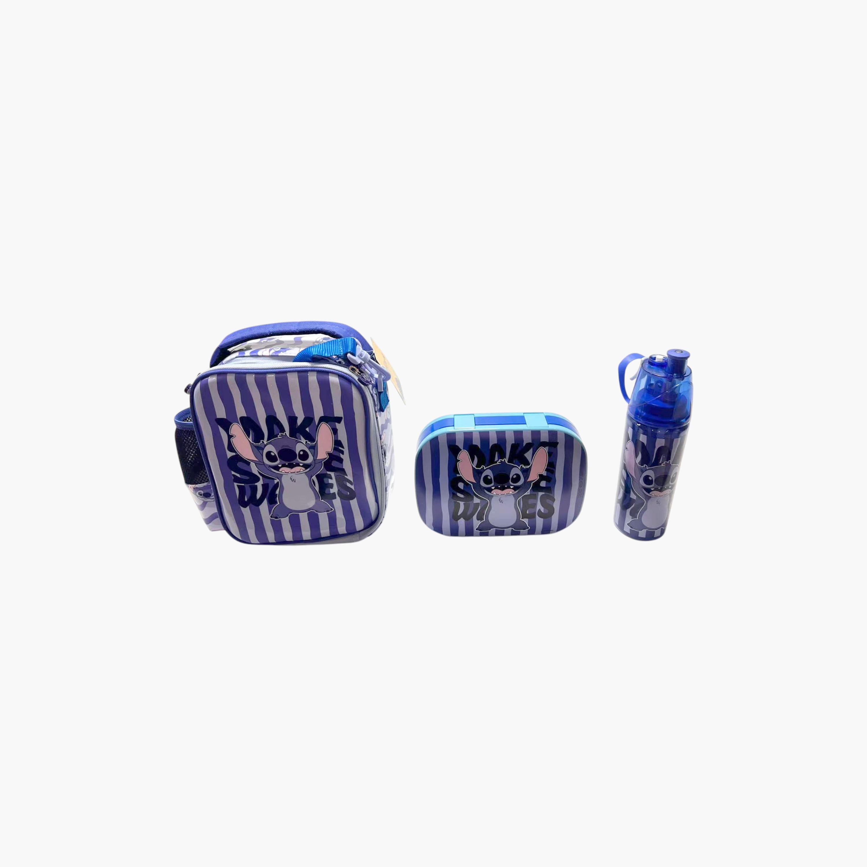 قارورة مياه بطبعات ستيتش مع شنطة غداء وصندوق من ديزني-school-lunchessentials-lunchbags-image-1