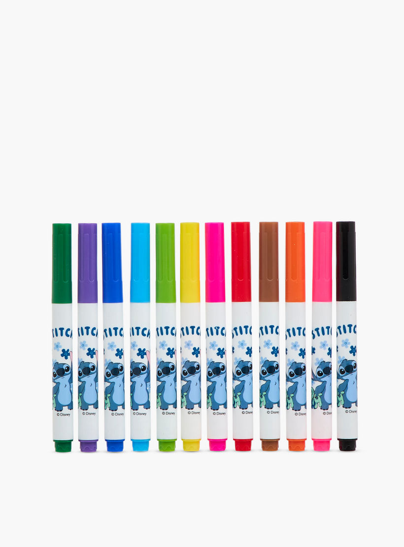Disney 12-Piece Stitch Print Washable Painting Pen Set-school-stationery-pensandpencils-image-2