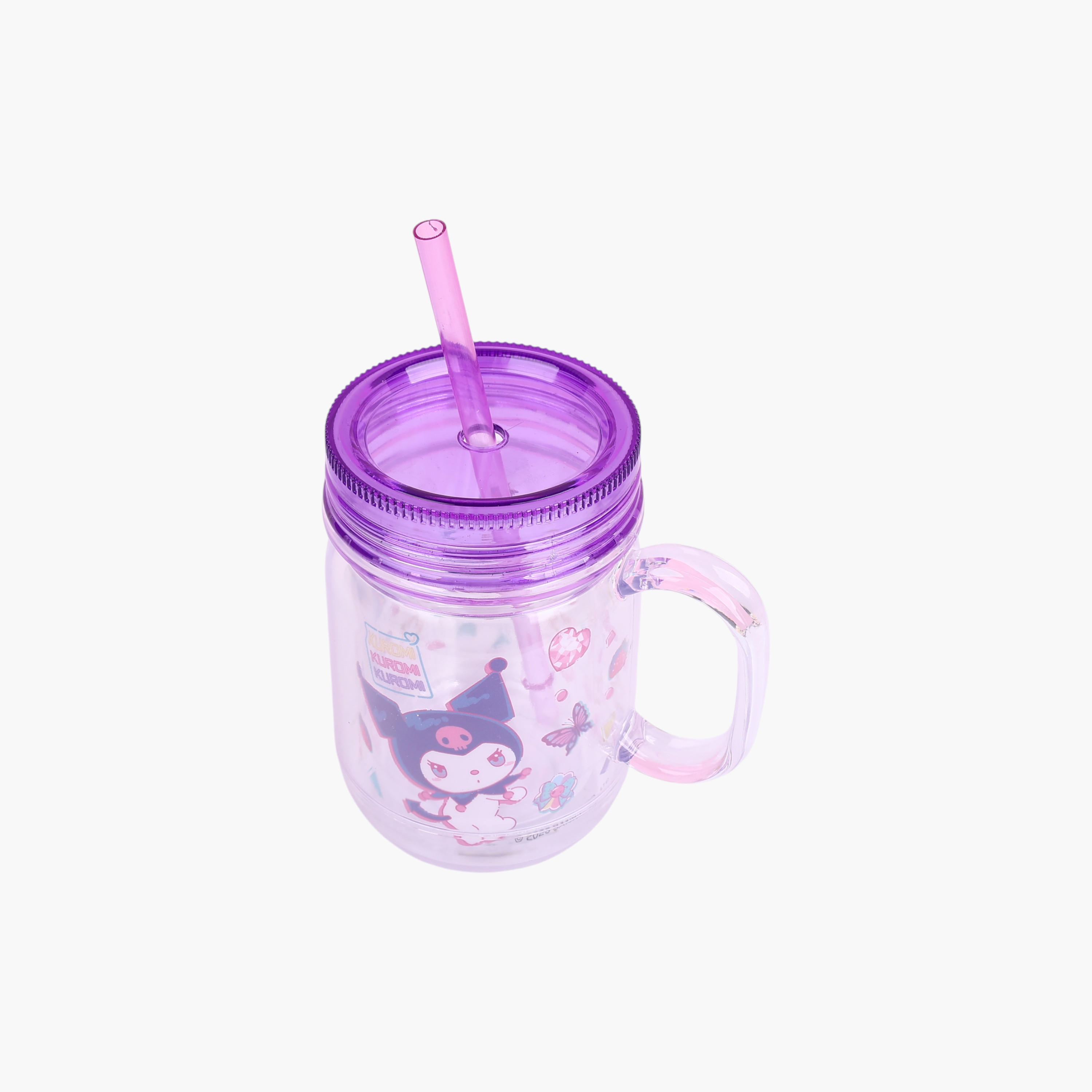 Sanrio Kuromi Print Mug with Straw - 550 ml-household-dining-teaandcoffee-travelmugsandsippers-image-2