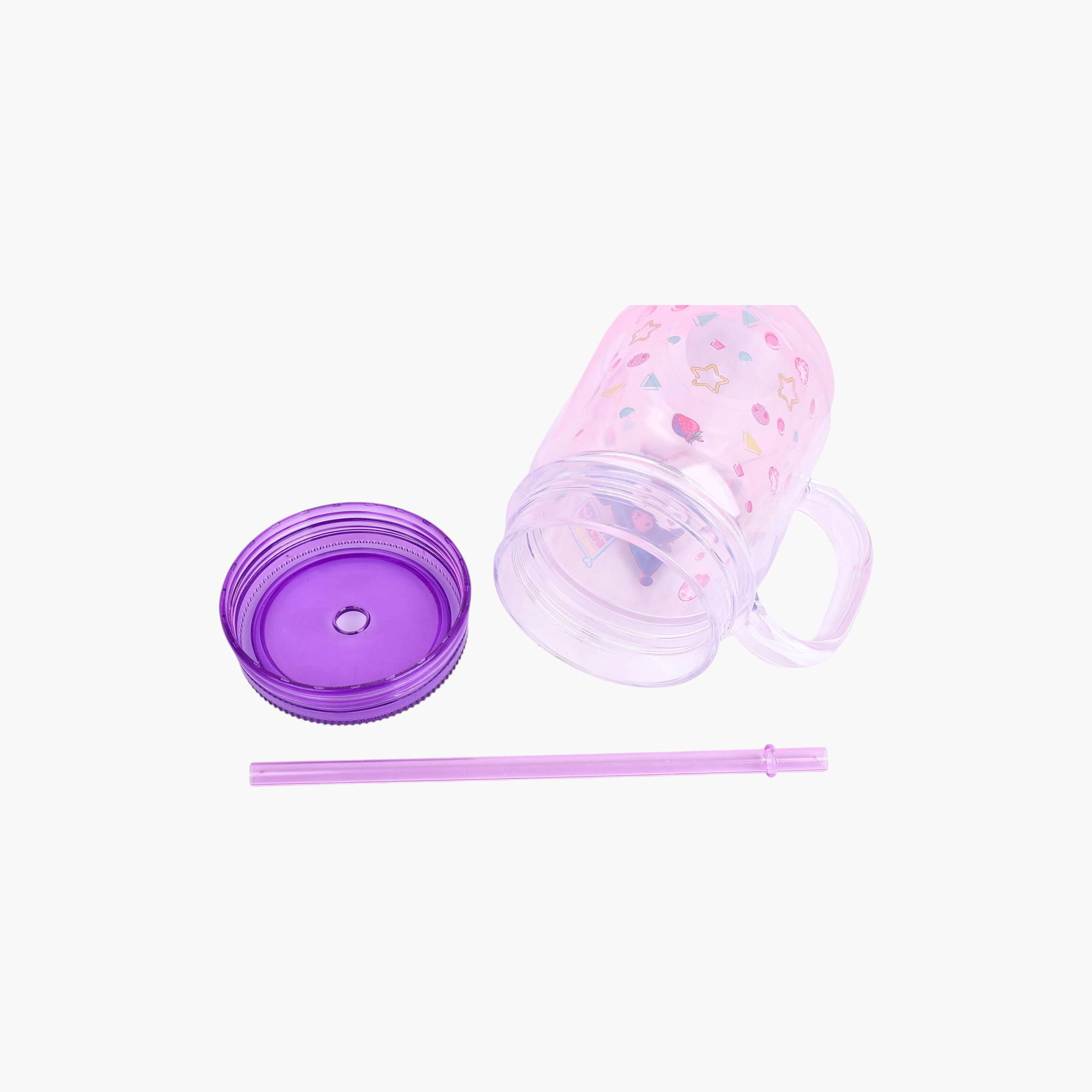 Sanrio Kuromi Print Mug with Straw - 550 ml-household-dining-teaandcoffee-travelmugsandsippers-image-3
