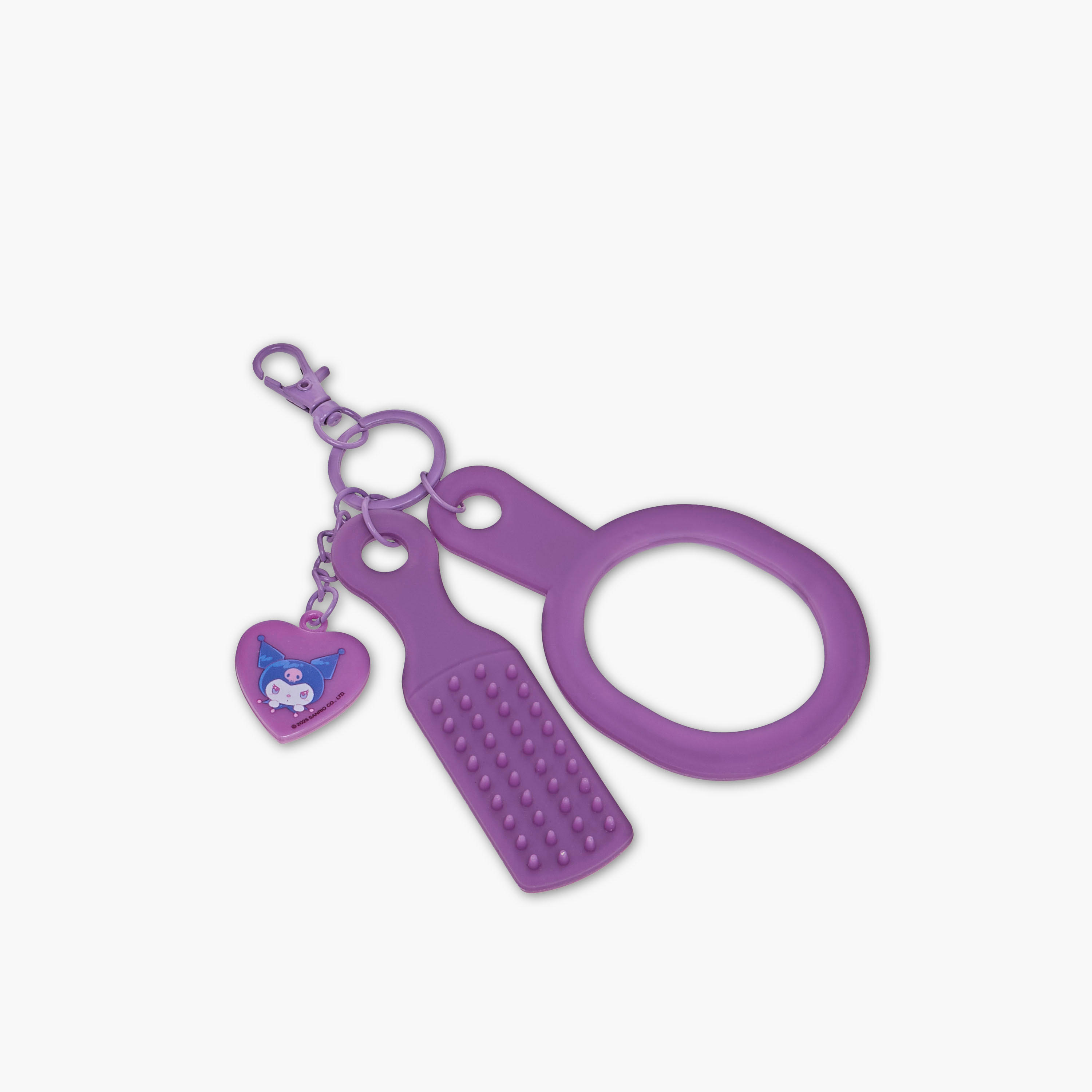 Sanrio Girls Mini Mirror with Brush Keychain-girls-accessories-keyringsandbagcharms-image-2