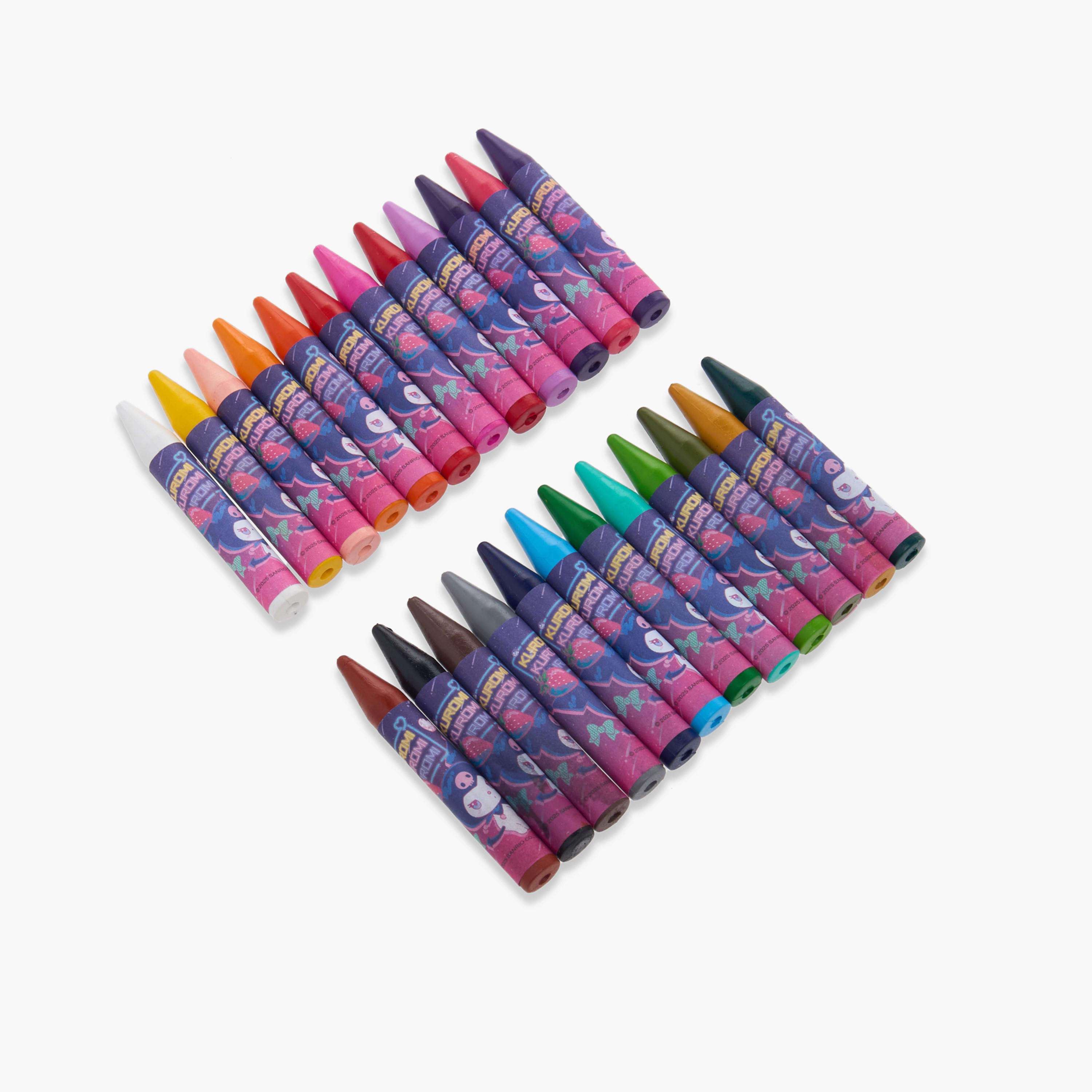 Sanrio Oil Painting Stick Set with Kuromi Print - 24 Colours-school-stationery-pensandpencils-image-2