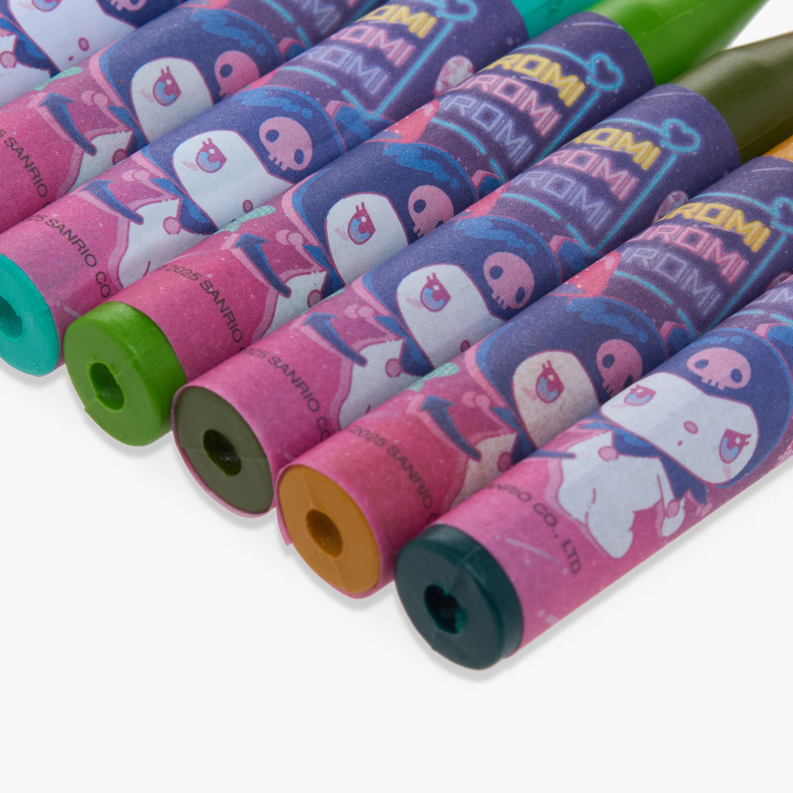 Sanrio Oil Painting Stick Set with Kuromi Print - 24 Colours-school-stationery-pensandpencils-image-3