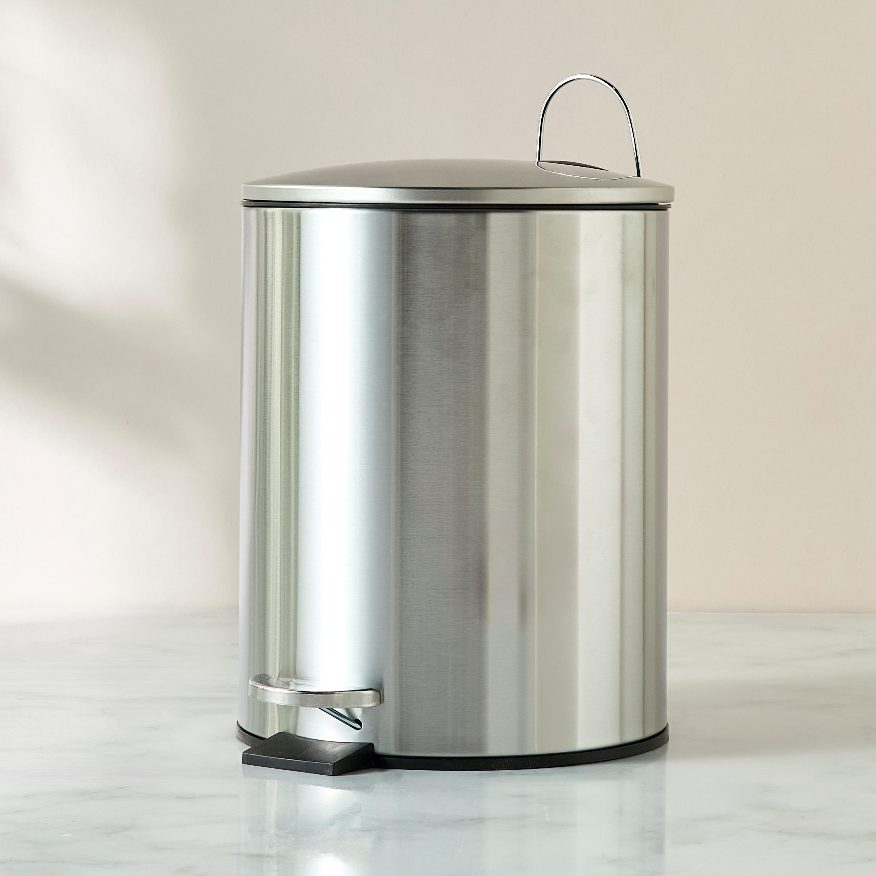 Metal Soft Close Pedal Waste Bin-household-storage-storagesolutions-storageboxesandbaskets-image-1