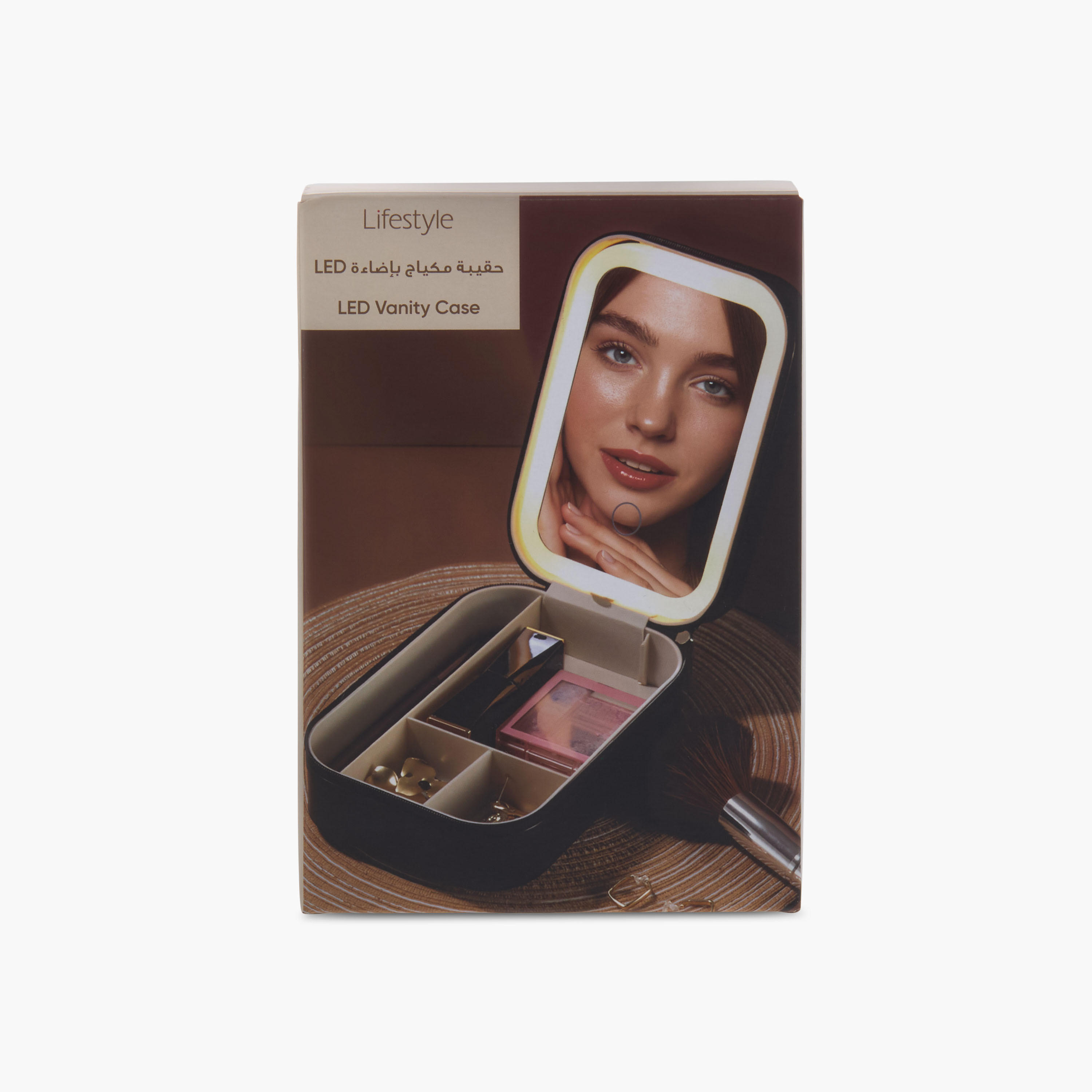 Zip-Around Vanity Case with LED Mirror - 16x11x6 cms-household-storage-cosmeticorganizing-makeuporganizersandsets-image-13