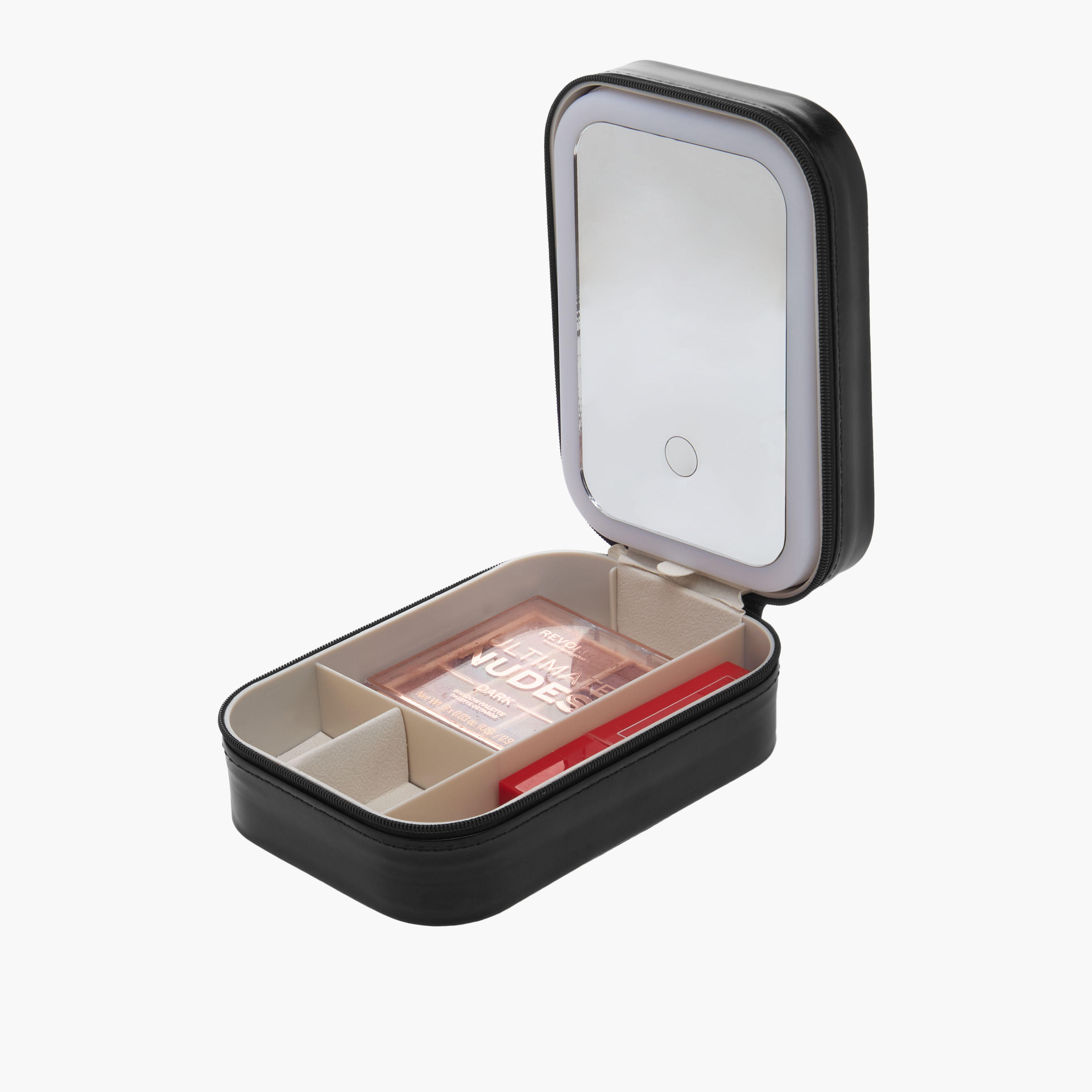 Zip-Around Vanity Case with LED Mirror - 16x11x6 cms-household-storage-cosmeticorganizing-makeuporganizersandsets-image-3