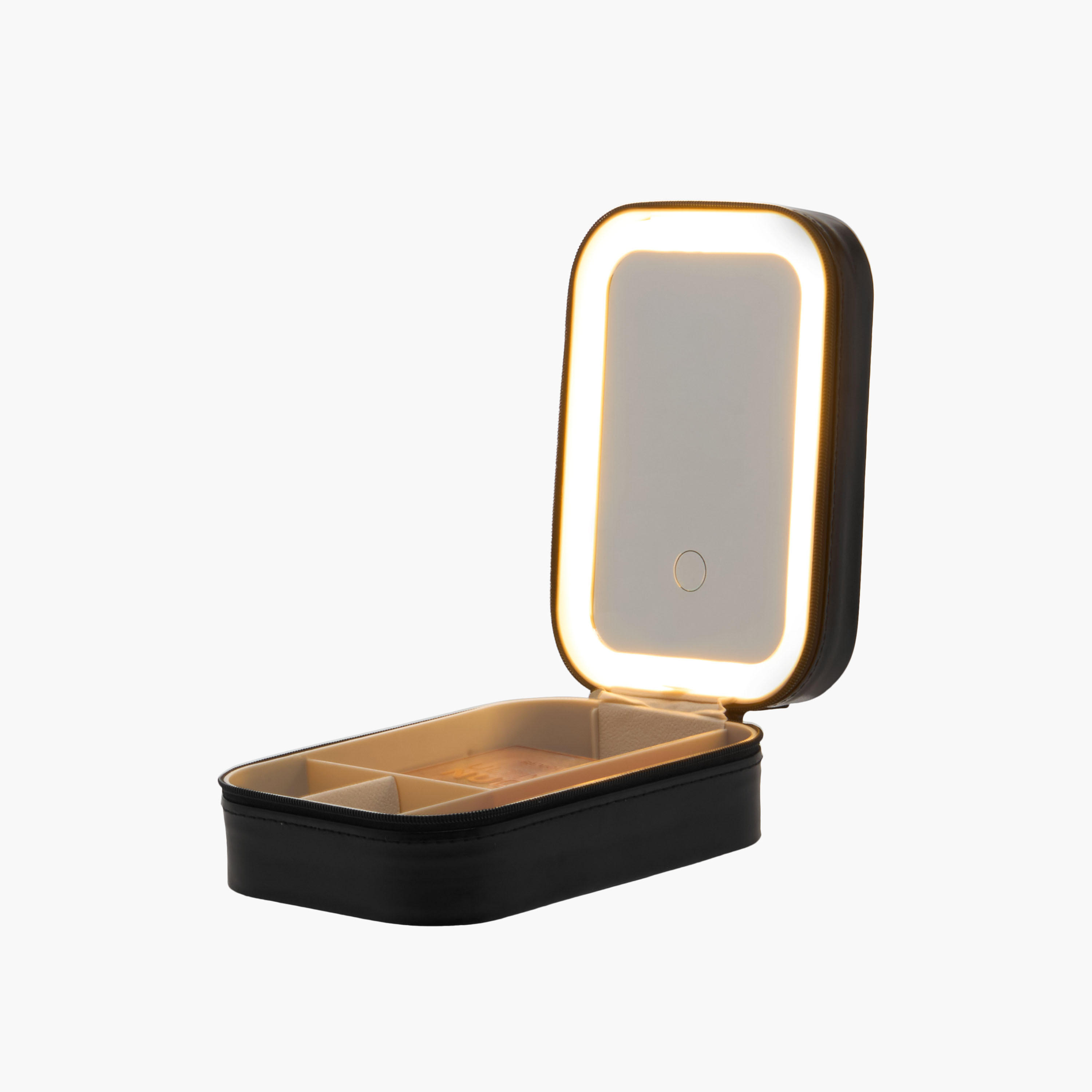 Zip-Around Vanity Case with LED Mirror - 16x11x6 cms-household-storage-cosmeticorganizing-makeuporganizersandsets-image-5