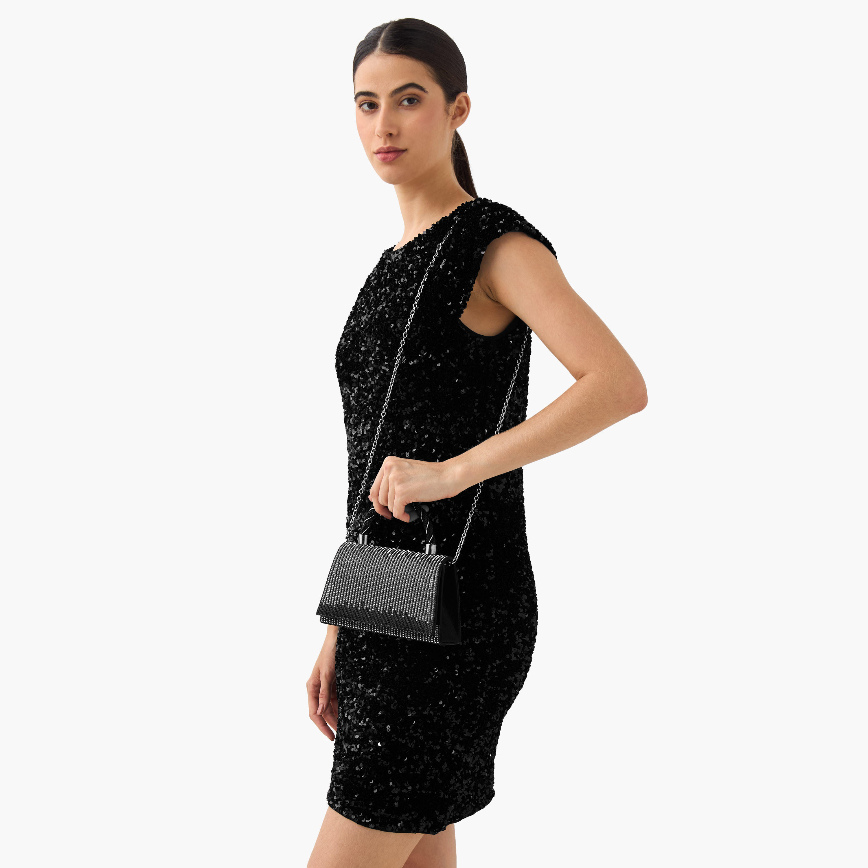 Sasha Diamante Embellished Crossbody Bag with Chain-women-bagsandwallets-handbags-image-2