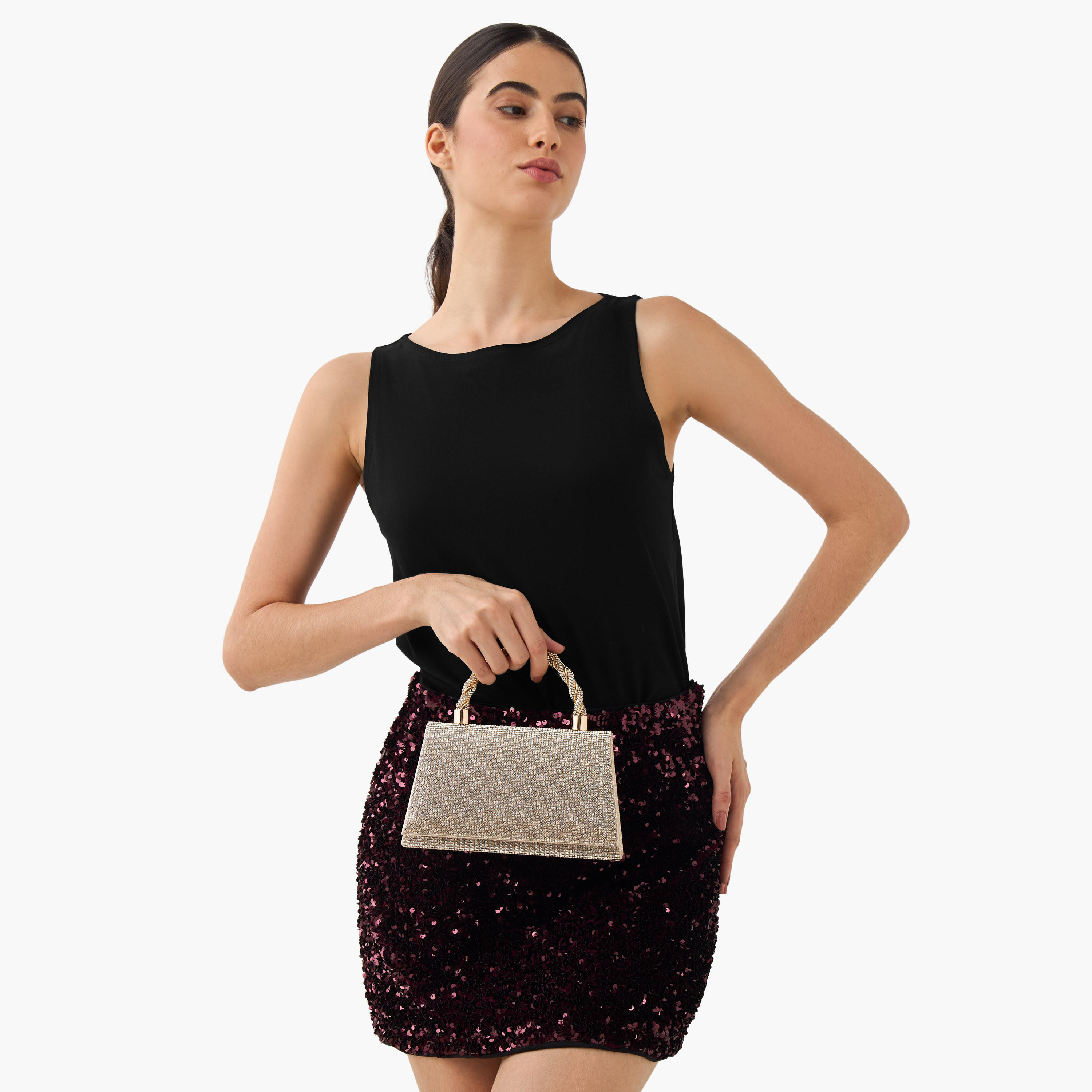 شنطة كروس بودي بألماس وسلسلة من ساشا-women-bagsandwallets-handbags-image-2