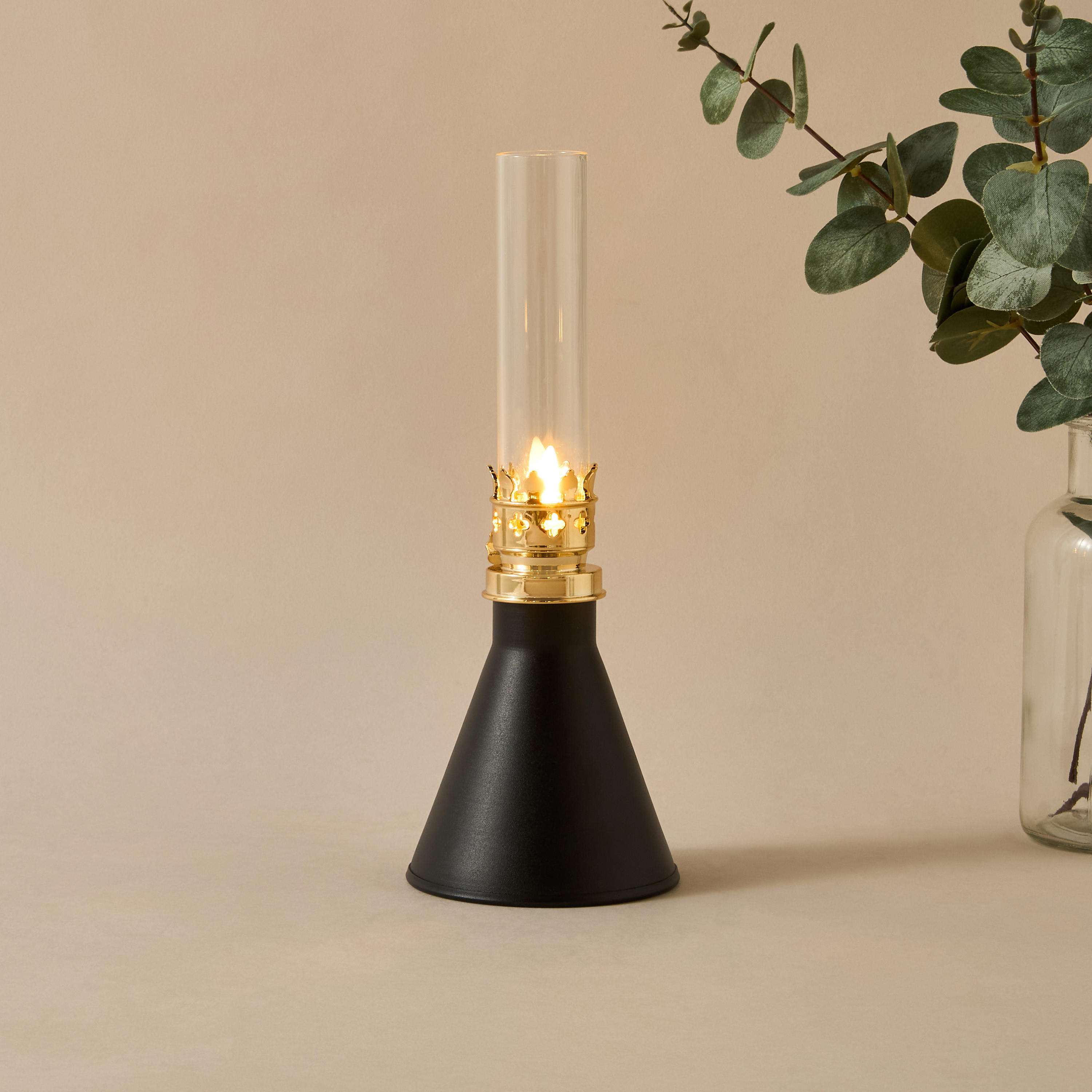 LED Moroccan Flame Lantern - 13x13x22 cms-household-homefragrance-candles-image-2
