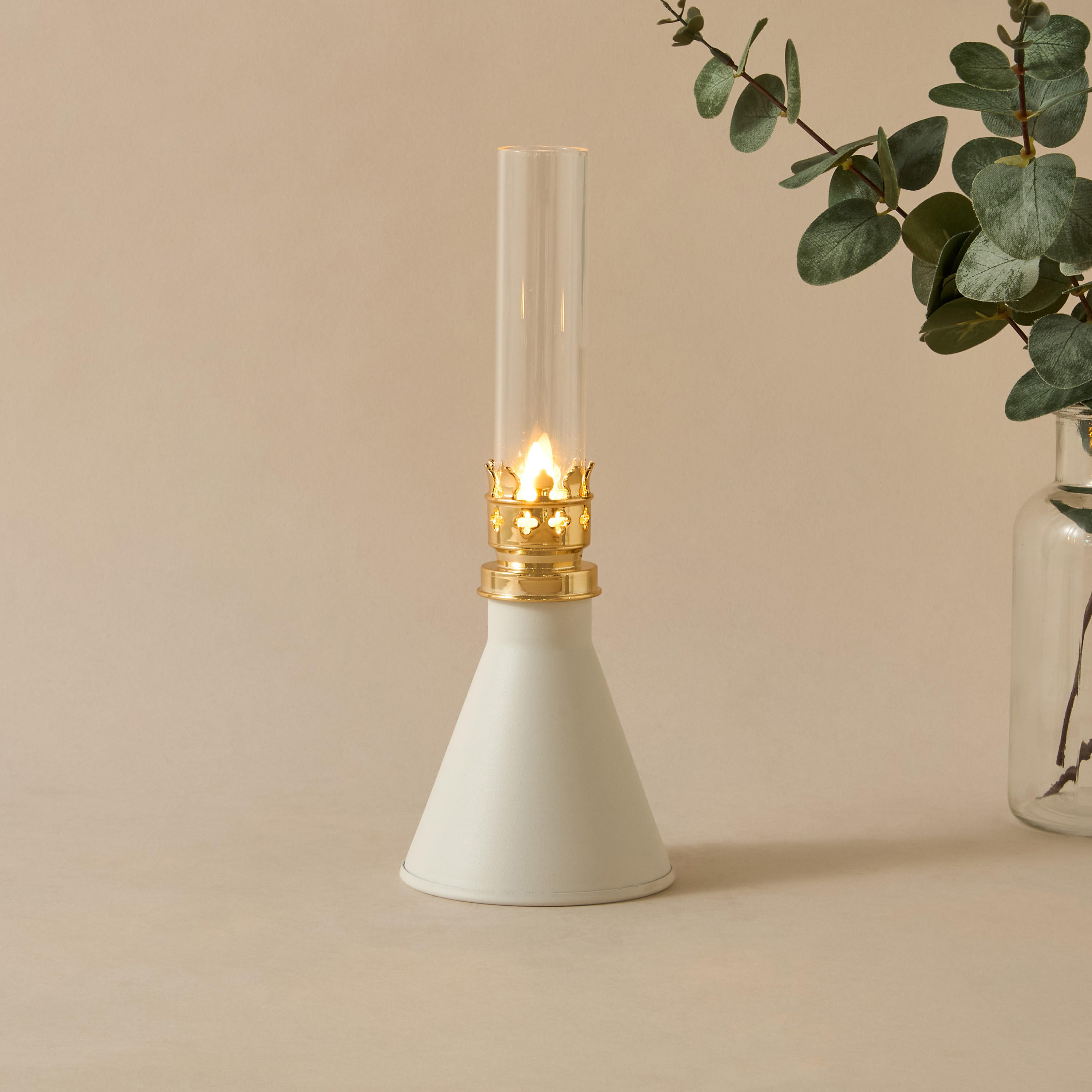 LED Moroccan Flame Lantern - 13x13x22 cms-household-homefragrance-candles-image-2