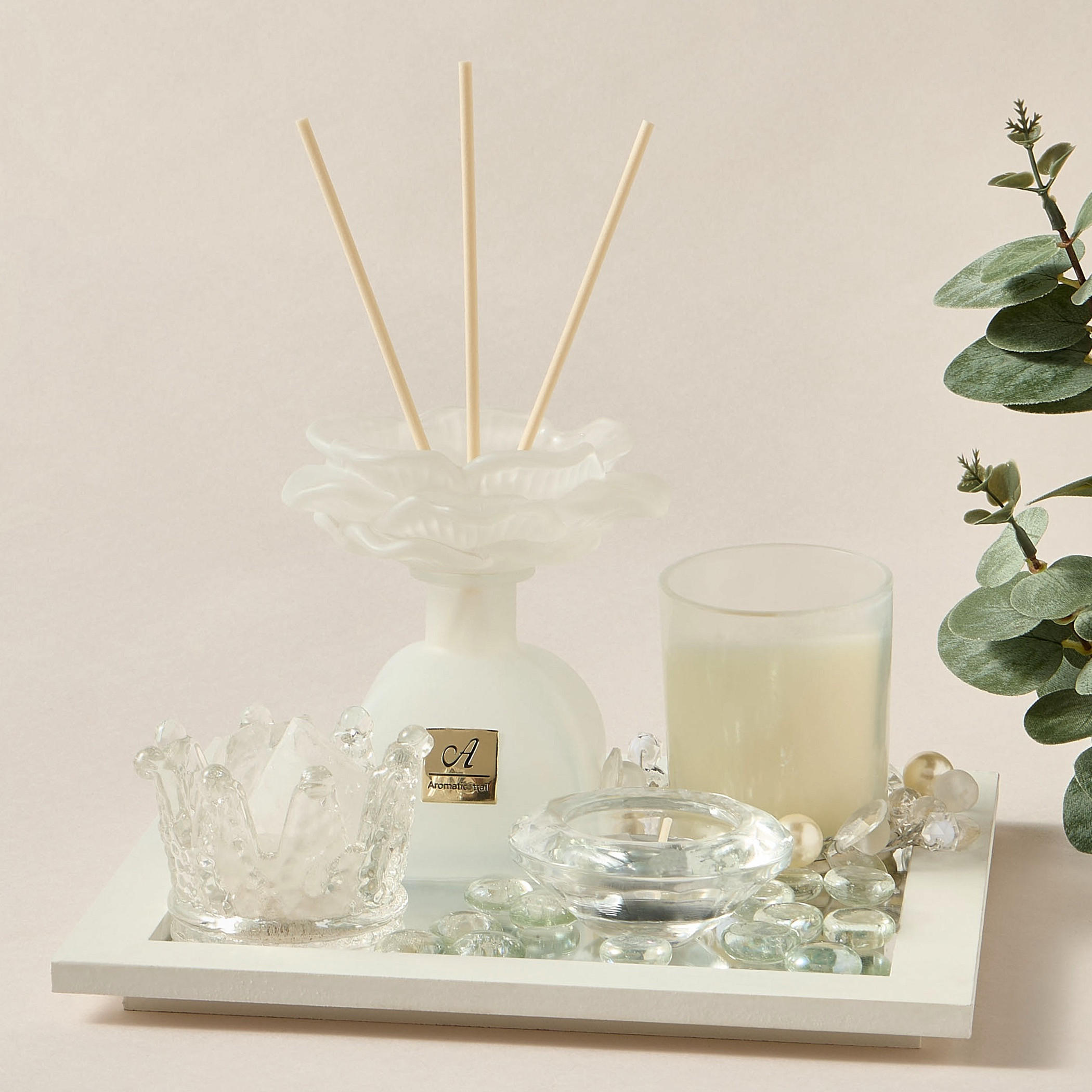 Safa Serenity Freesia Fragrance Tray Gift Set-household-homefragrance-fragrancegiftset-image-1