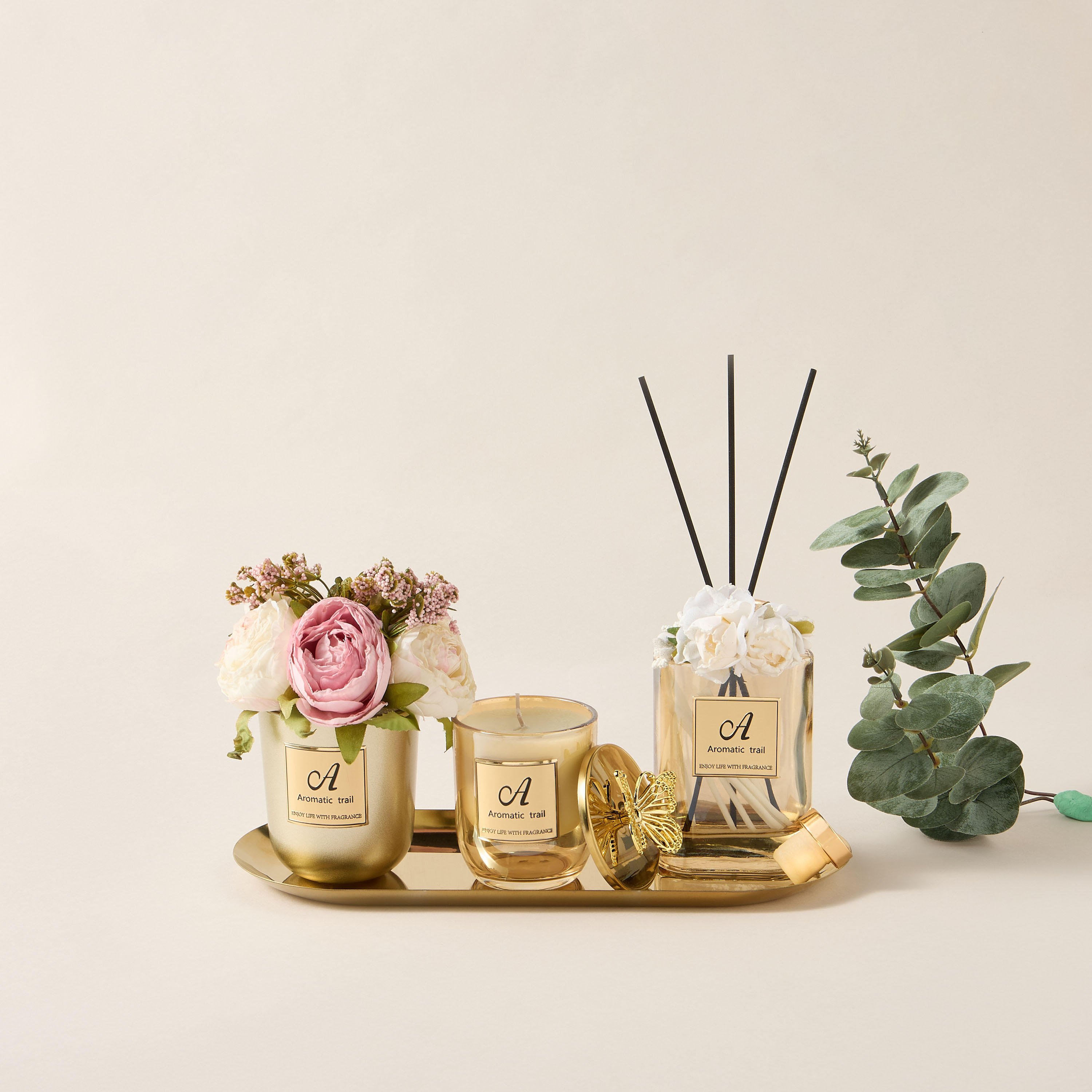 Aurum Vanila Reed Diffuser Gift Set-household-homefragrance-fragrancegiftset-image-1