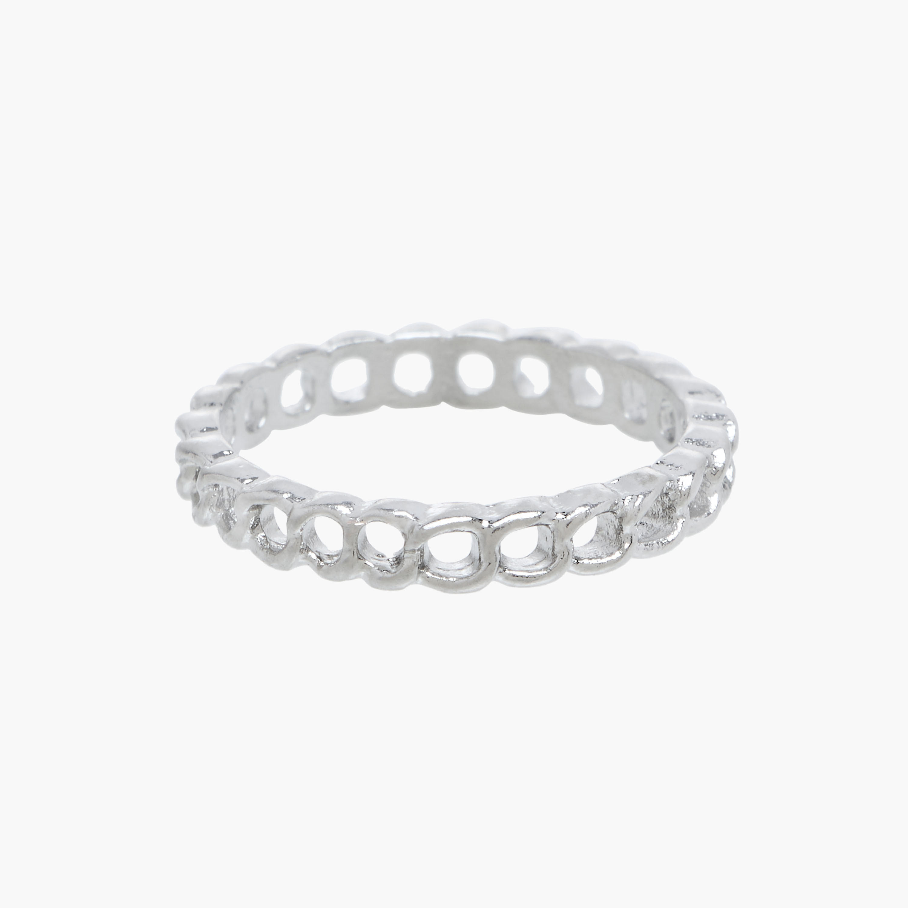 Stackable Silver Tone Metal Ring - Set of 8-women-watchesandjewellery-jewellery-rings-image-2