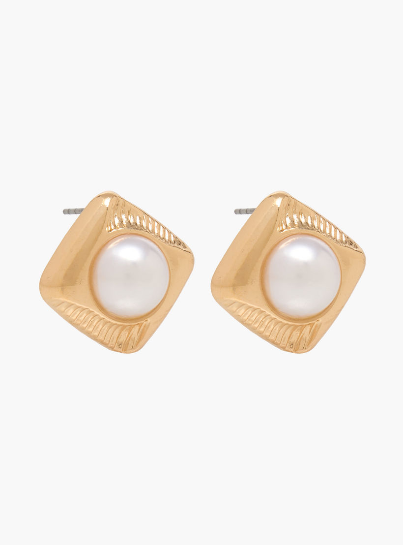 حلقان معدن مزينة بمكبس إغلاق خلفي - عبوة من زوجين-women-watchesandjewellery-jewellery-earrings-image-7