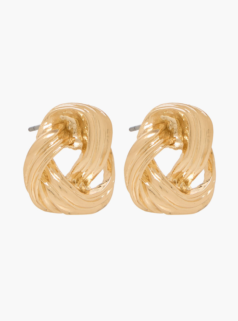 حلقان معدن مزينة بمكبس إغلاق خلفي - عبوة من زوجين-women-watchesandjewellery-jewellery-earrings-image-8