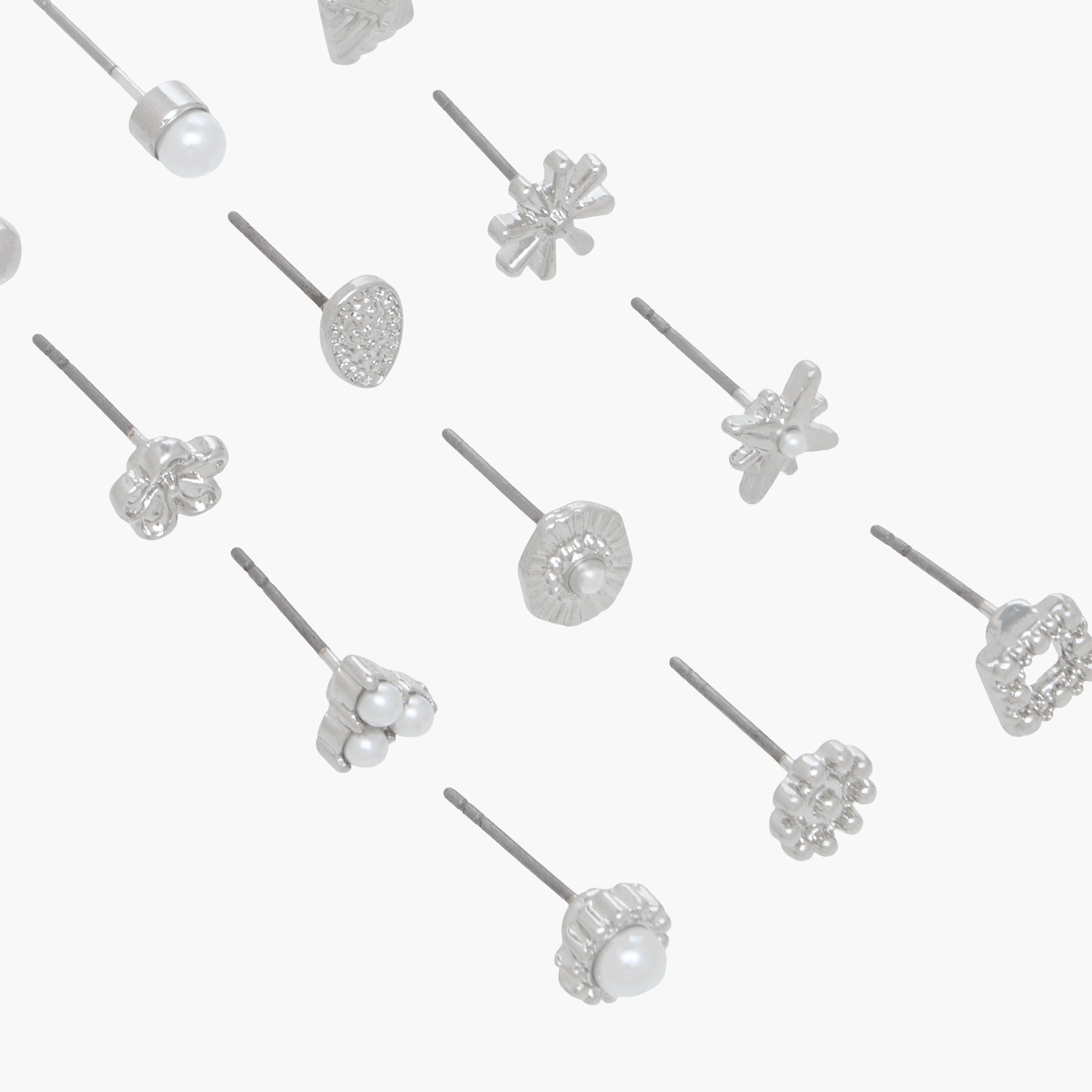 حلقان متنوعة بمكبس إغلاق خلفي - عبوة من 12 زوج-women-watchesandjewellery-jewellery-earrings-image-3