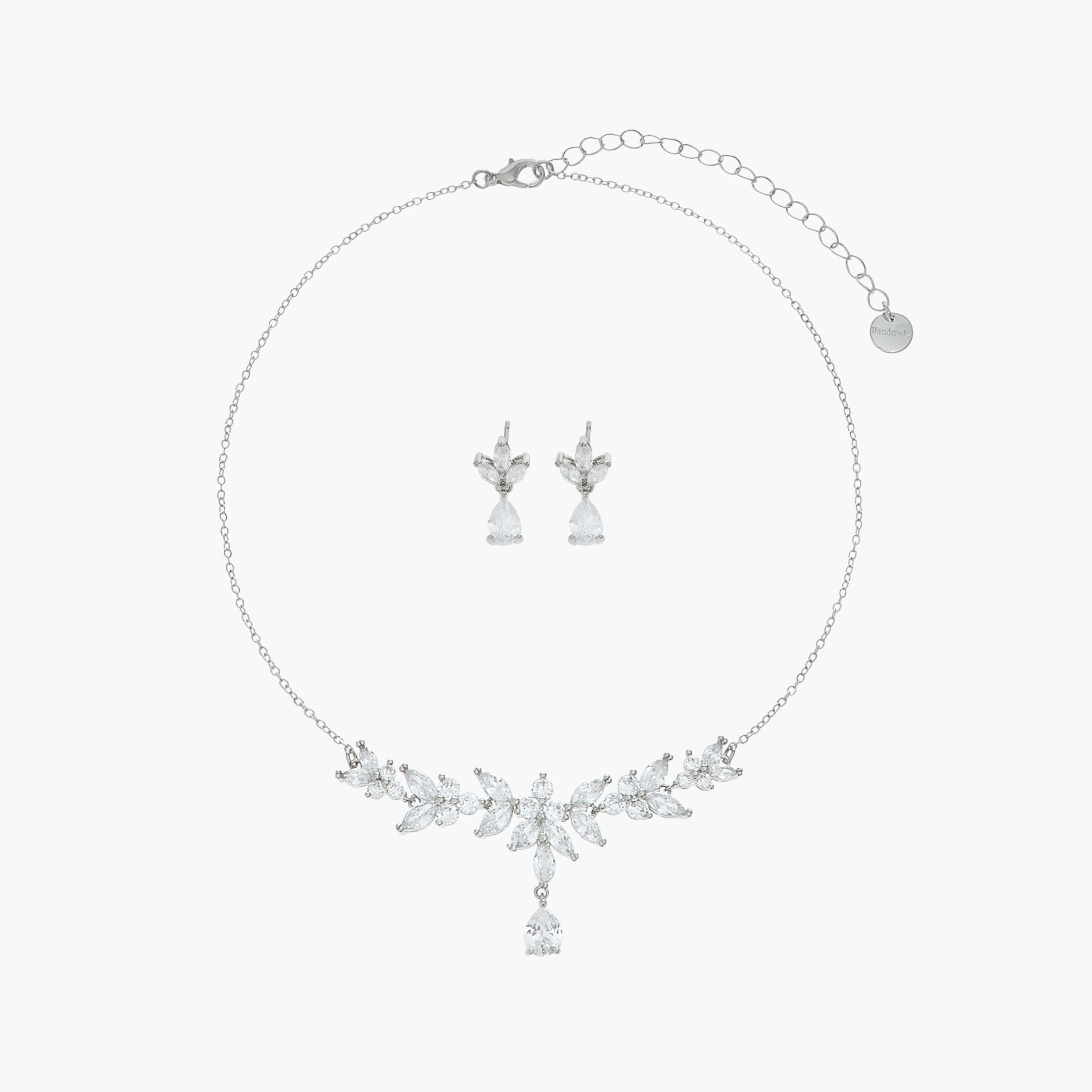 طقم عقد بدلاية زهور مرصعة للبنات-women-watchesandjewellery-jewellery-jewellerysets-image-1