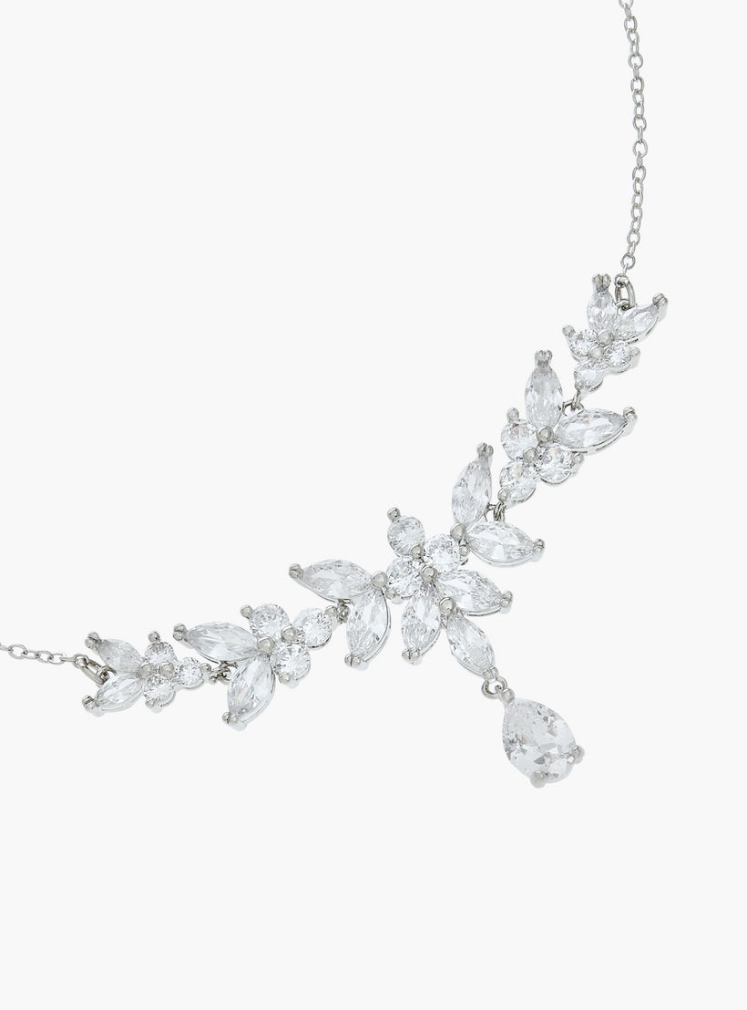طقم عقد بدلاية زهور مرصعة للبنات-women-watchesandjewellery-jewellery-jewellerysets-image-3