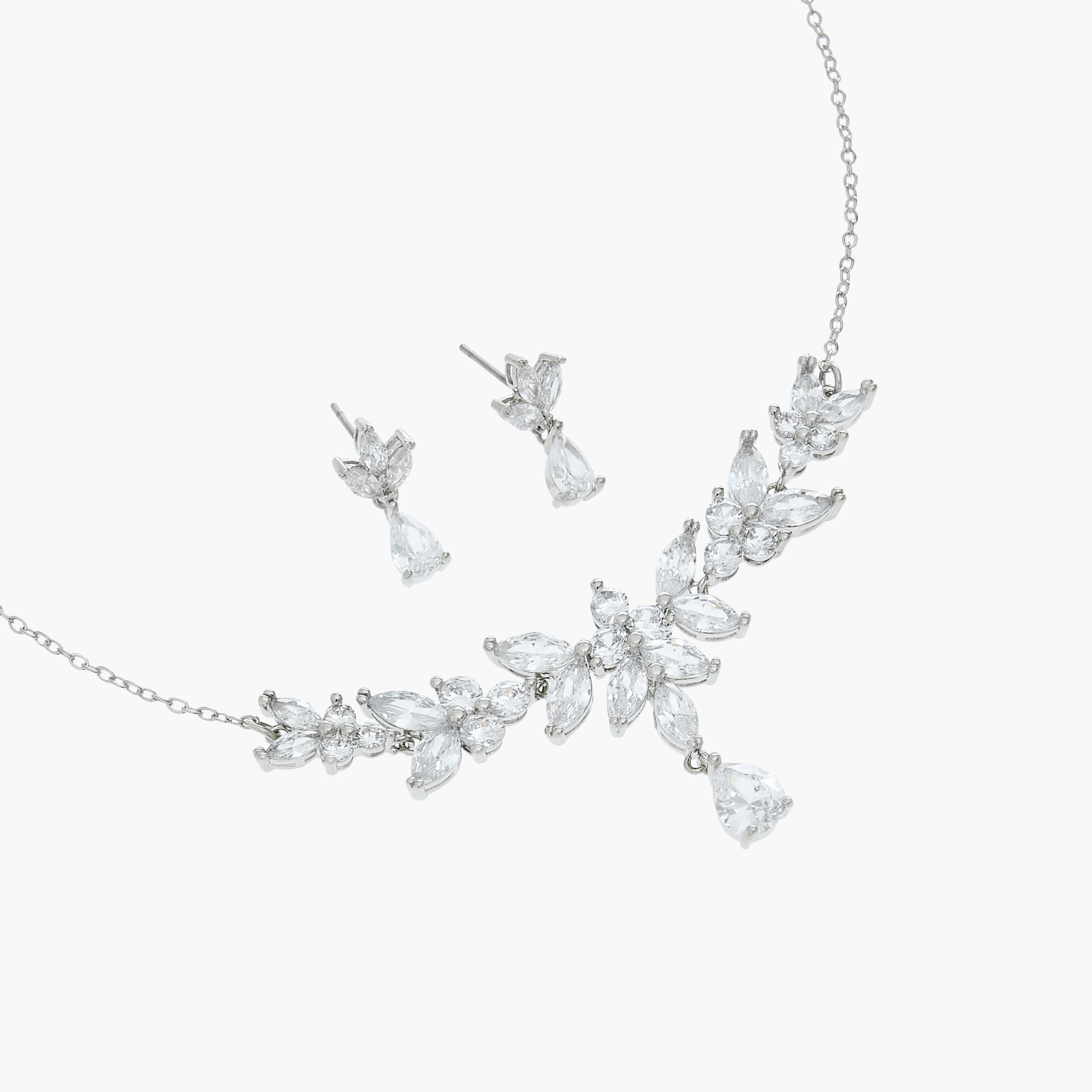 طقم عقد بدلاية زهور مرصعة للبنات-women-watchesandjewellery-jewellery-jewellerysets-image-5